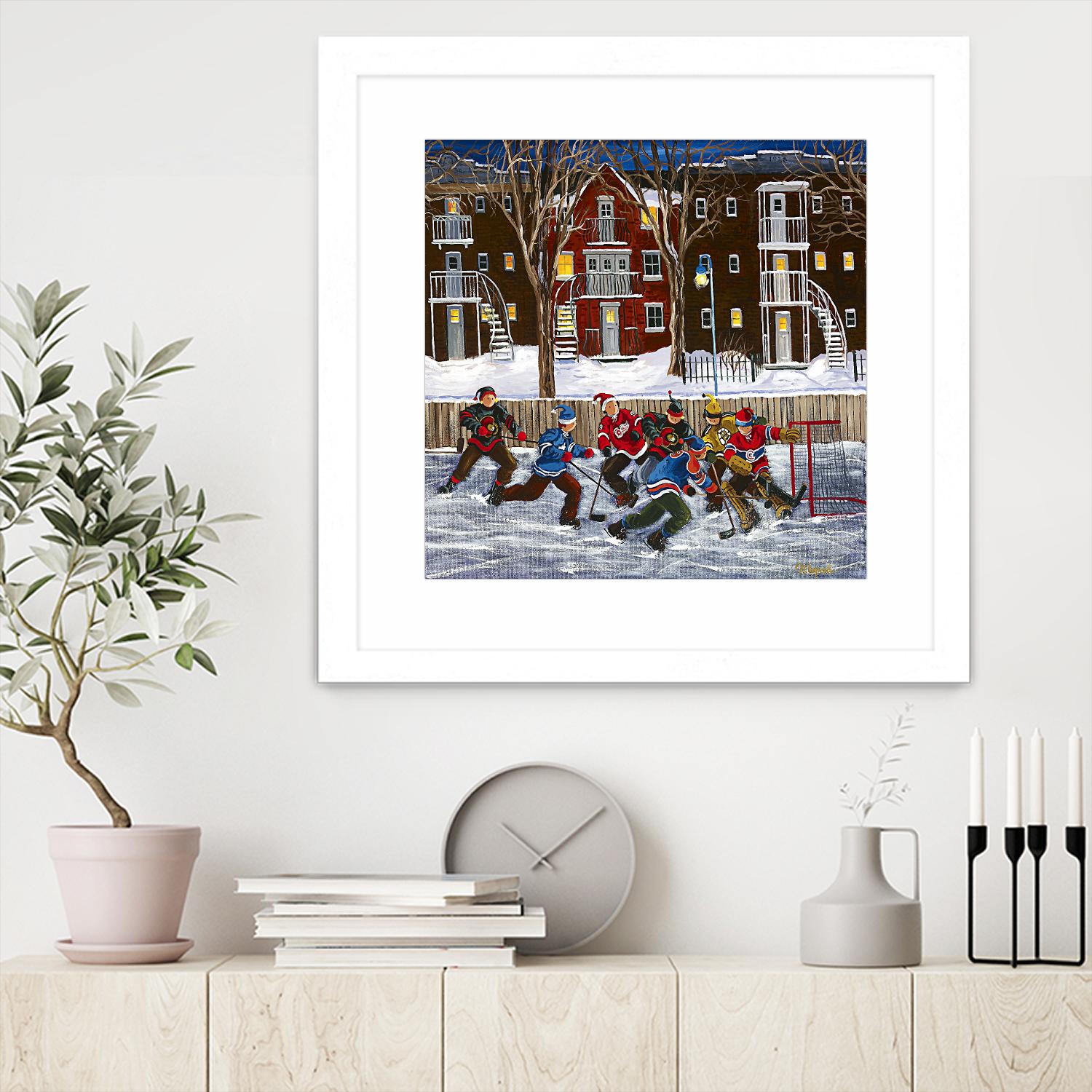 After School 1 by Nicole Laporte on GIANT ART - white art for kids hockey