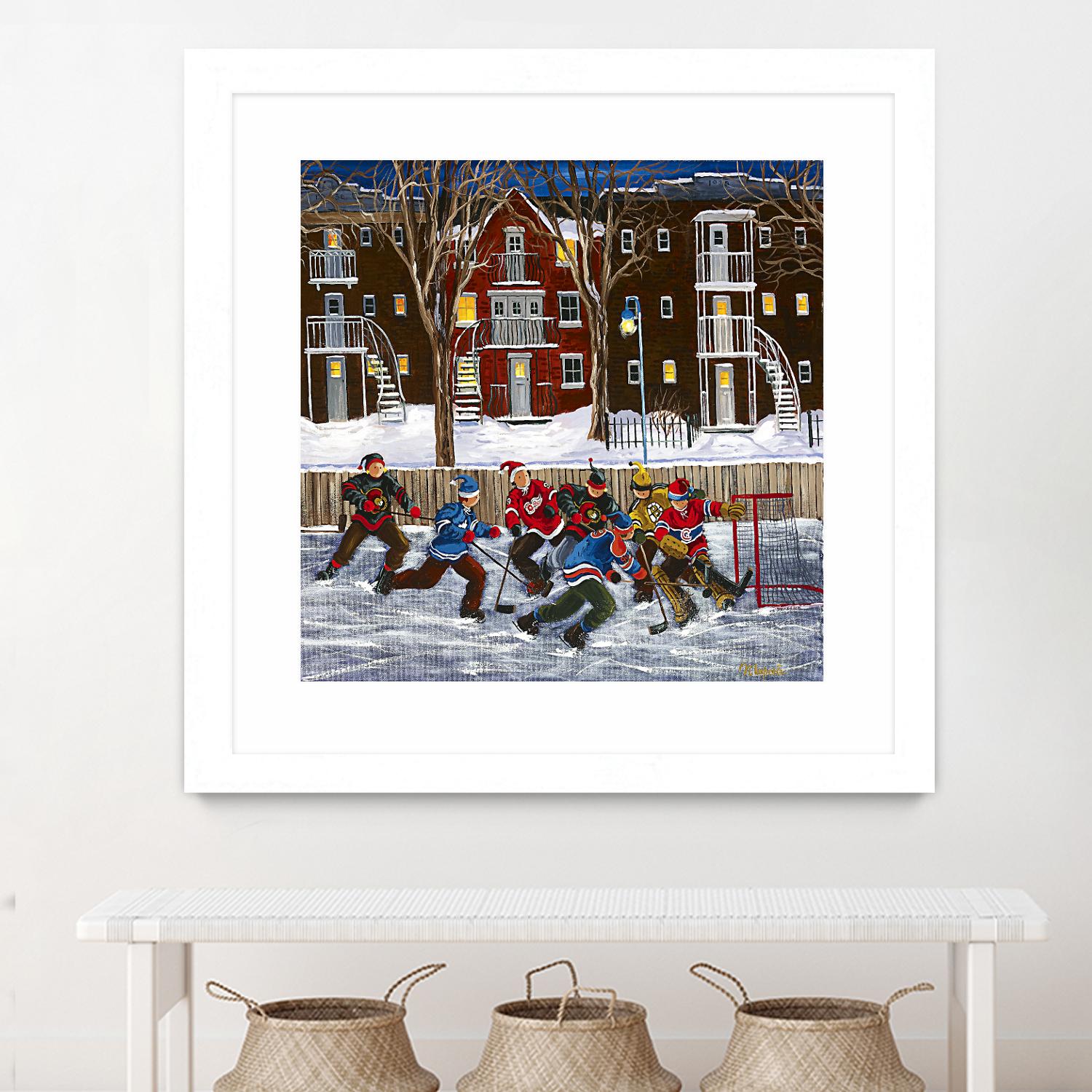 After School 1 by Nicole Laporte on GIANT ART - white art for kids hockey