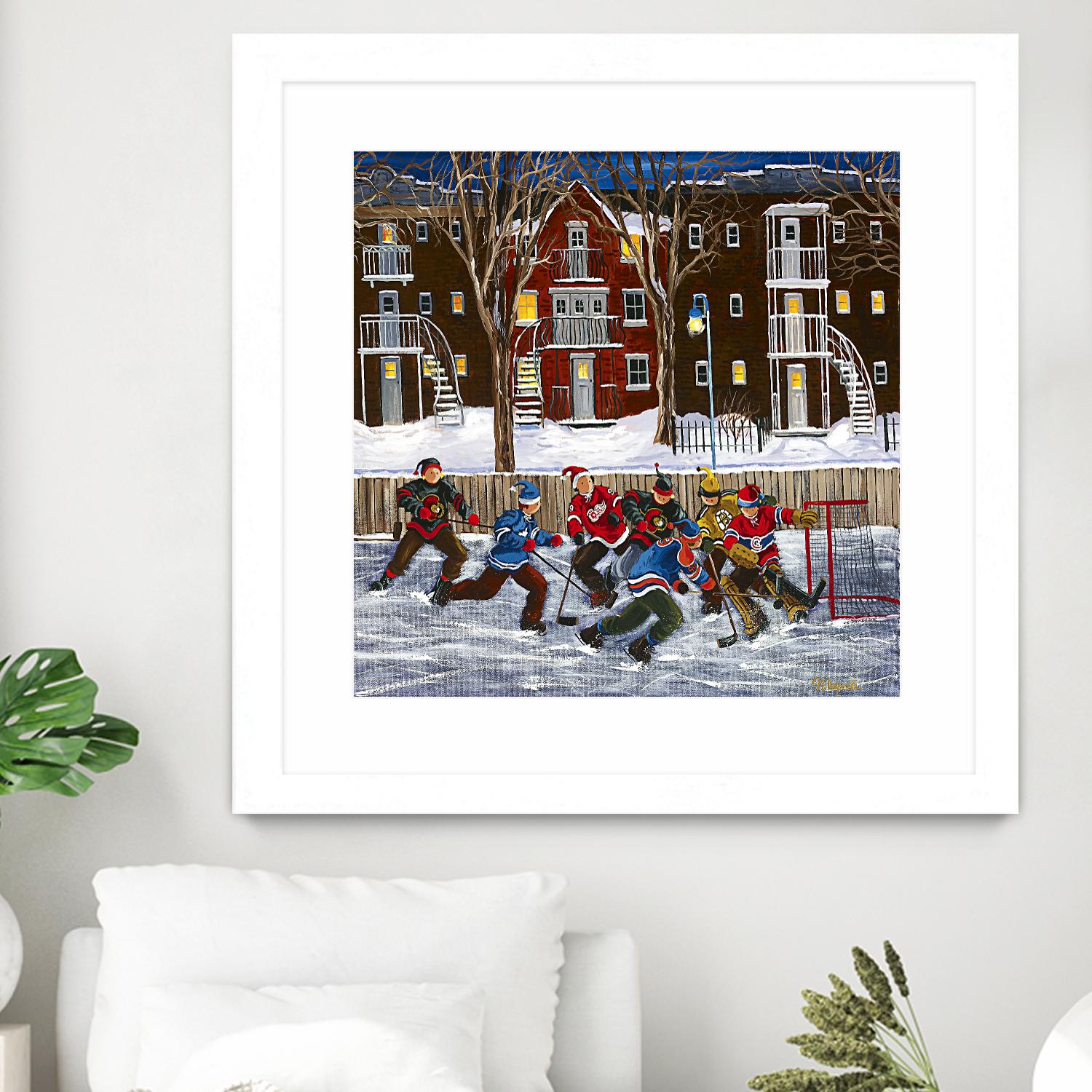 After School 1 by Nicole Laporte on GIANT ART - white art for kids hockey