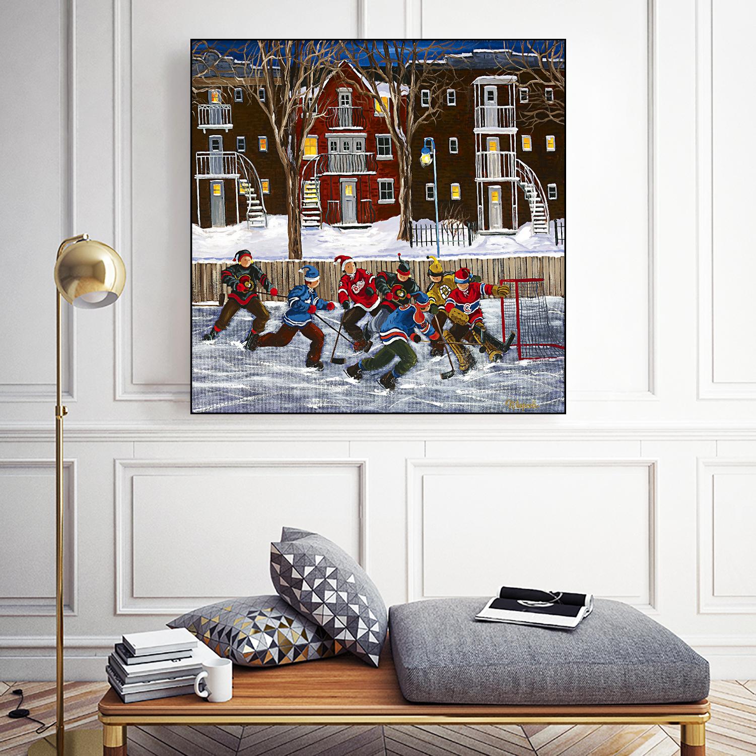 After School 1 by Nicole Laporte on GIANT ART - white art for kids hockey