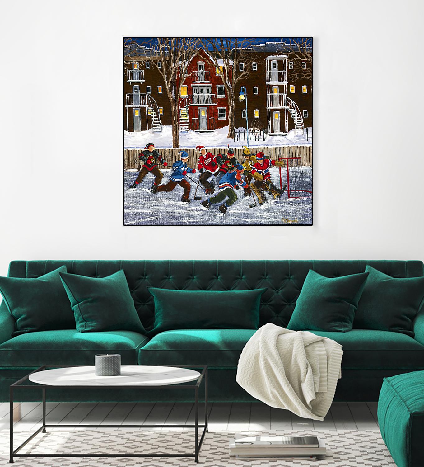 After School 1 by Nicole Laporte on GIANT ART - white art for kids hockey