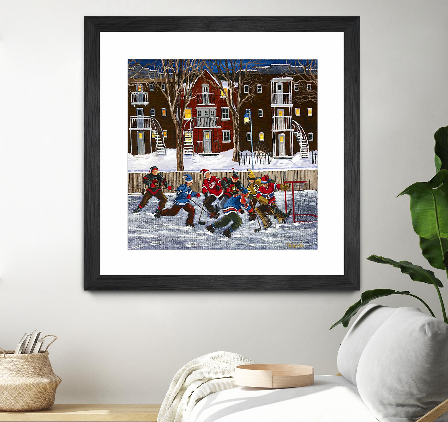 After School 1 by Nicole Laporte on GIANT ART - white art for kids hockey