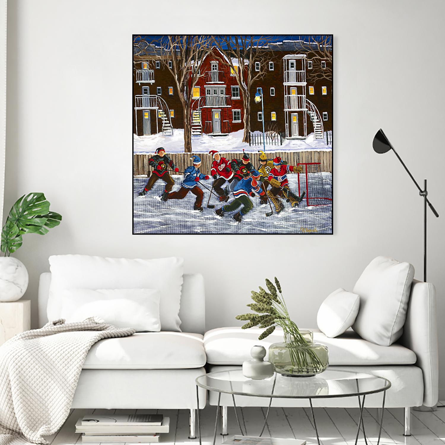 After School 1 by Nicole Laporte on GIANT ART - white art for kids hockey