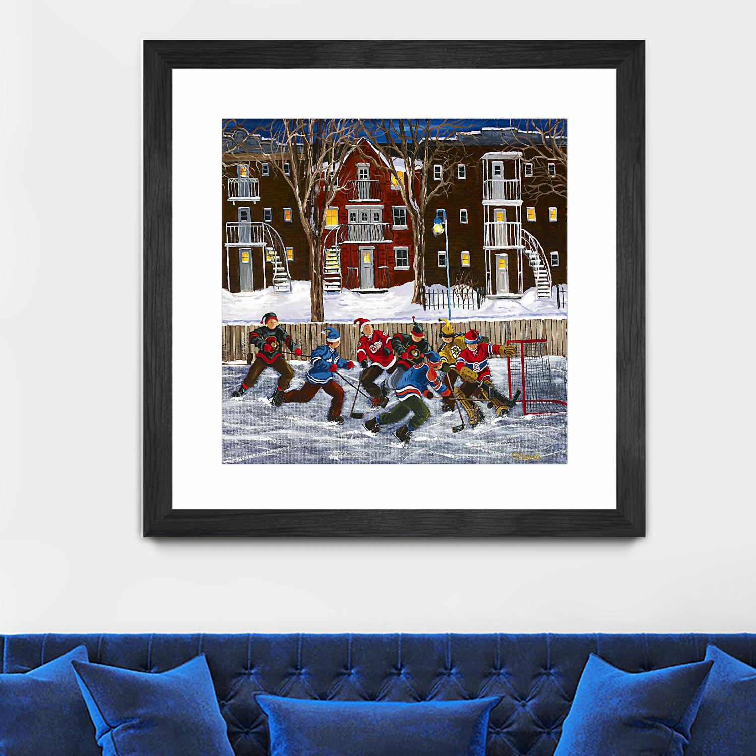 After School 1 by Nicole Laporte on GIANT ART - white art for kids hockey