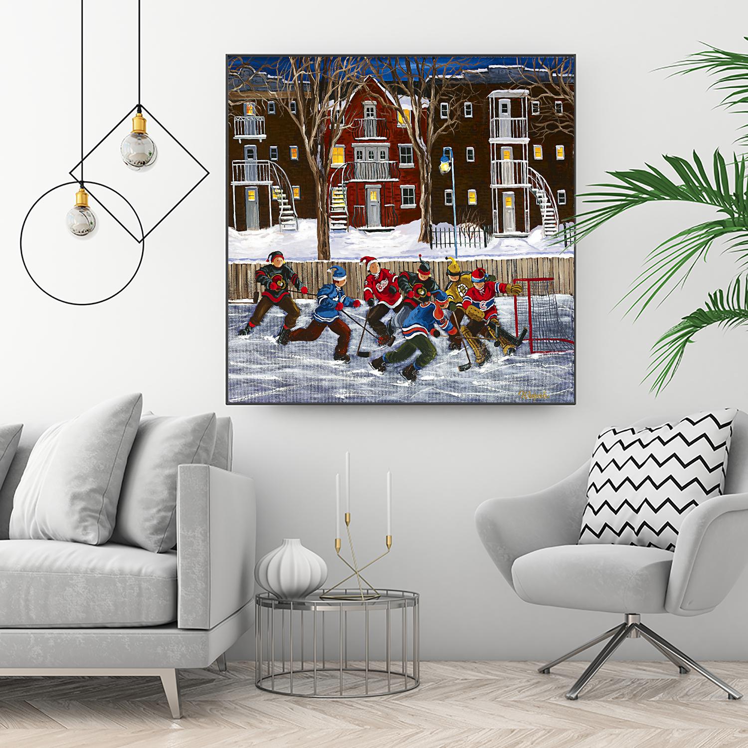 After School 1 by Nicole Laporte on GIANT ART - white art for kids hockey