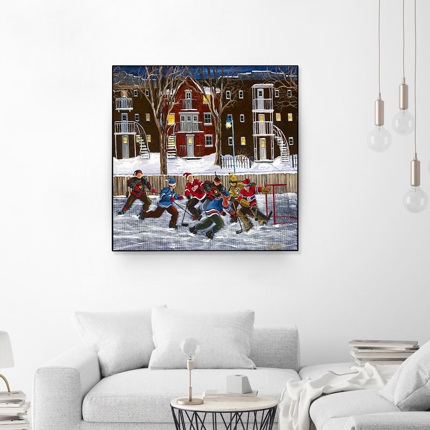 After School 1 by Nicole Laporte on GIANT ART - white art for kids hockey