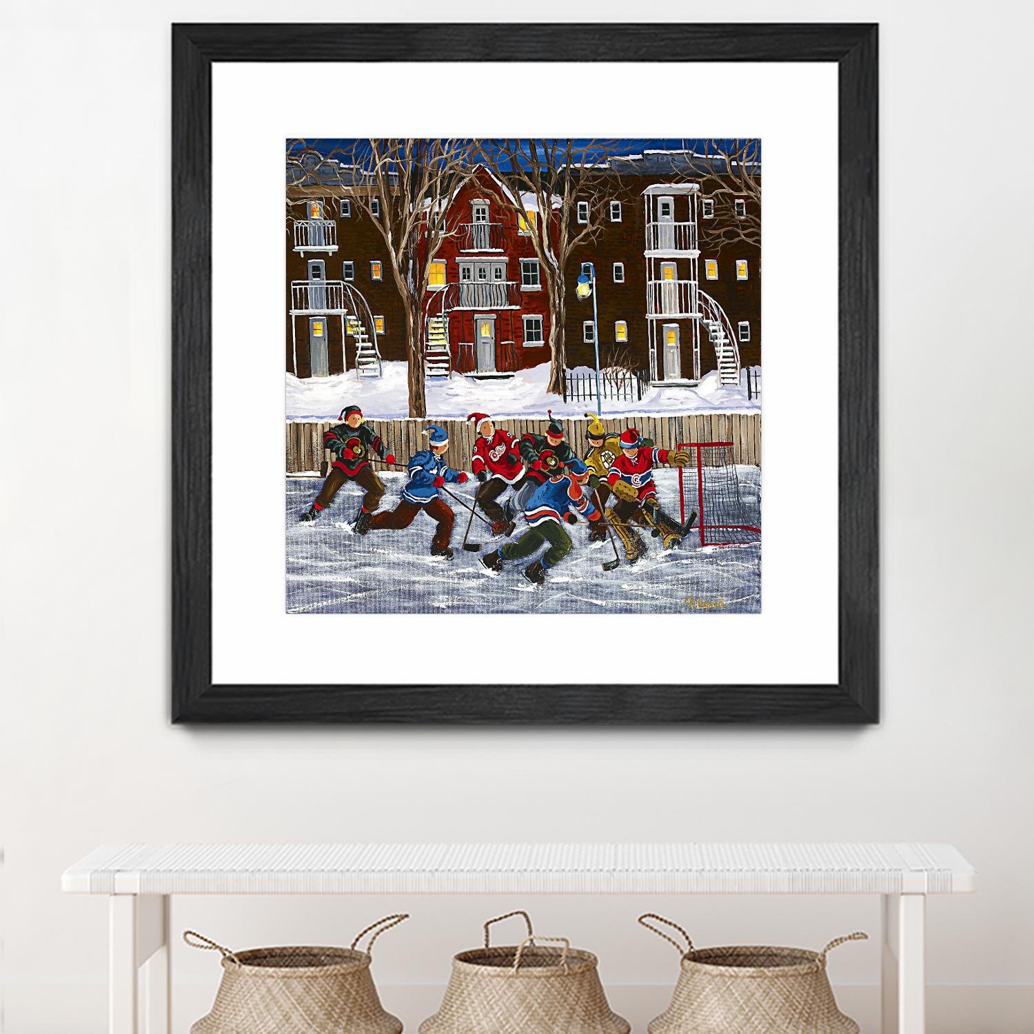 After School 1 by Nicole Laporte on GIANT ART - white art for kids hockey