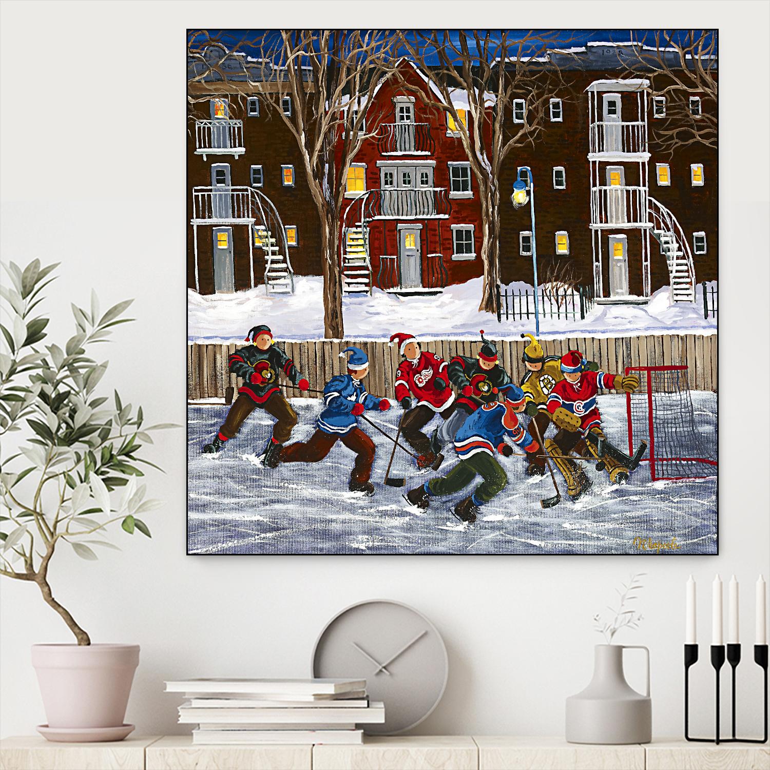 After School 1 by Nicole Laporte on GIANT ART - white art for kids hockey