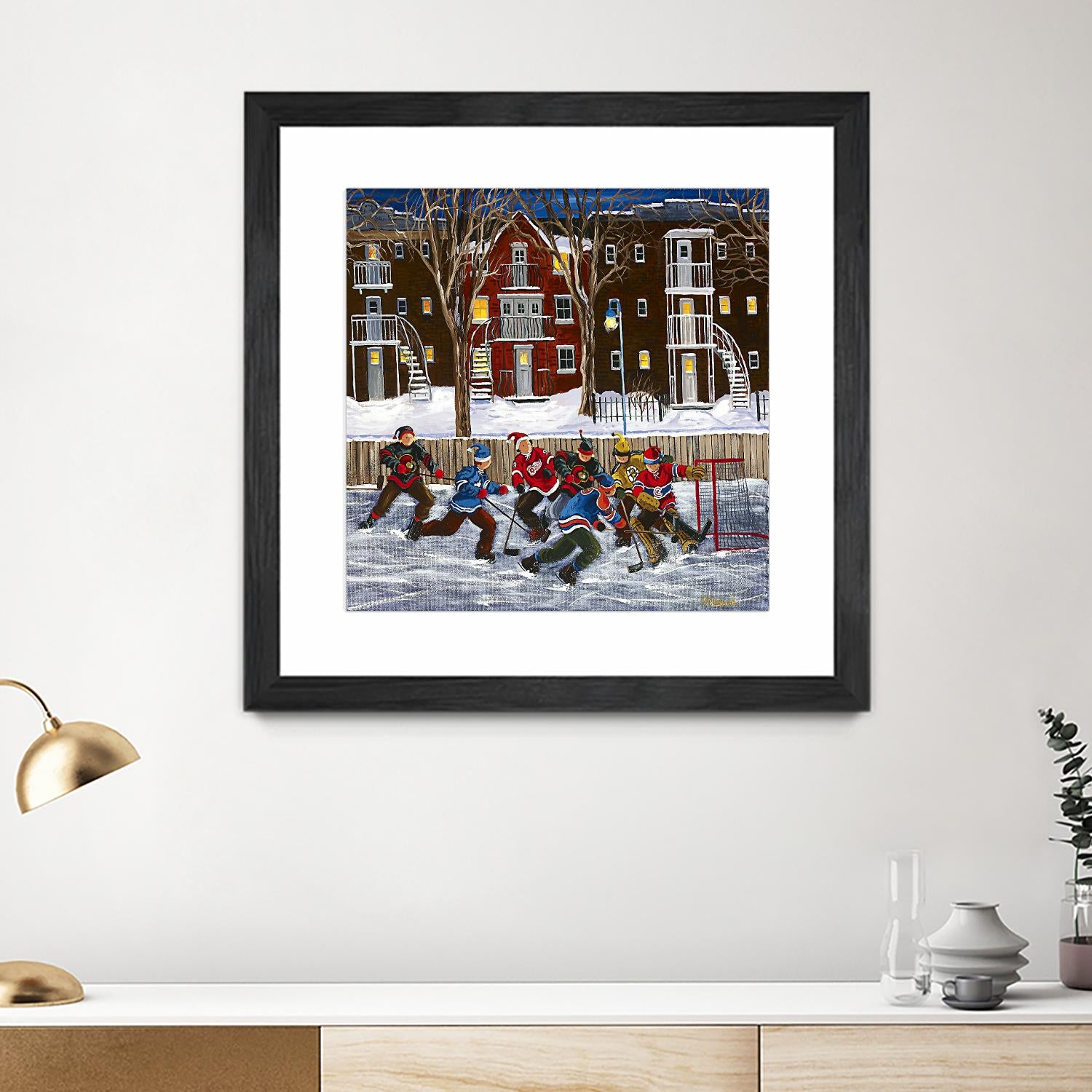 After School 1 by Nicole Laporte on GIANT ART - white art for kids hockey