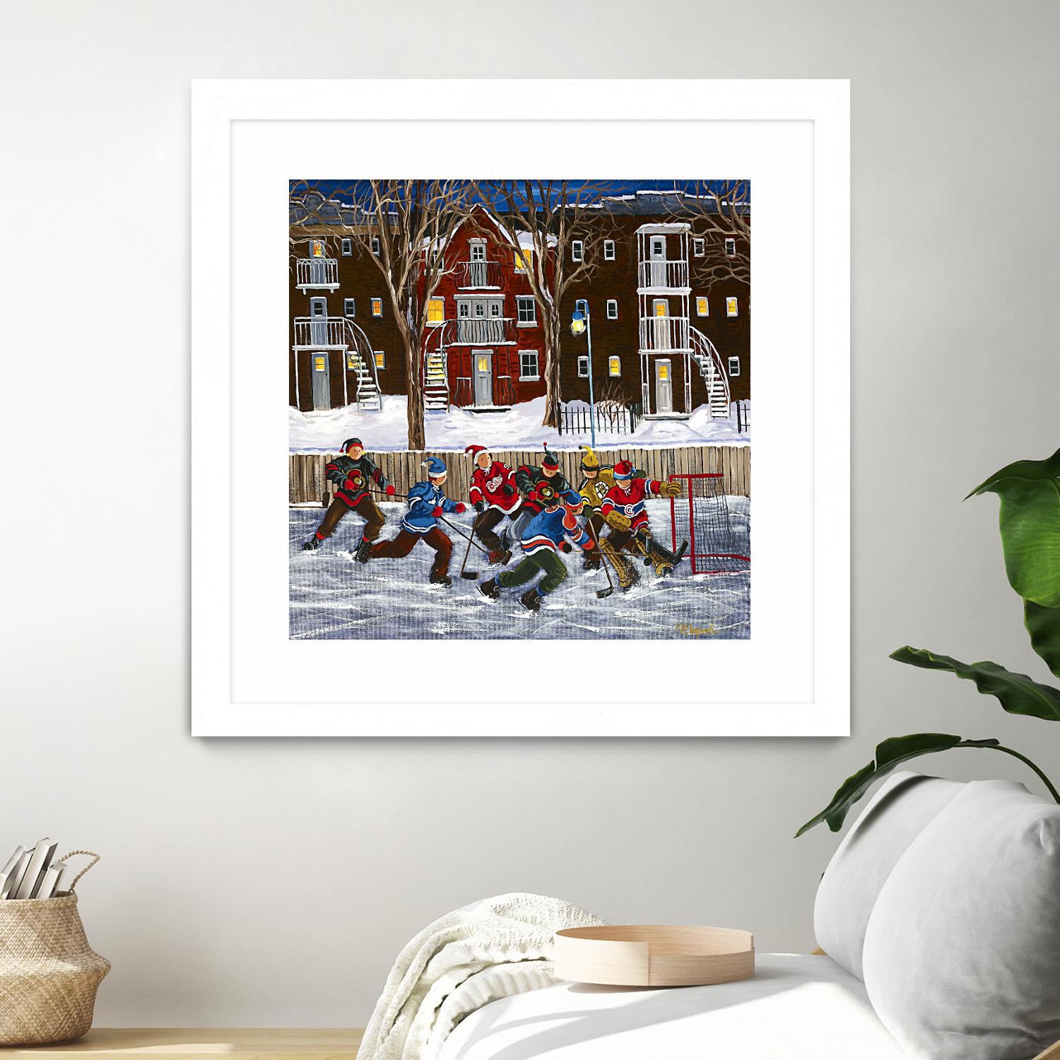 After School 1 by Nicole Laporte on GIANT ART - white art for kids hockey