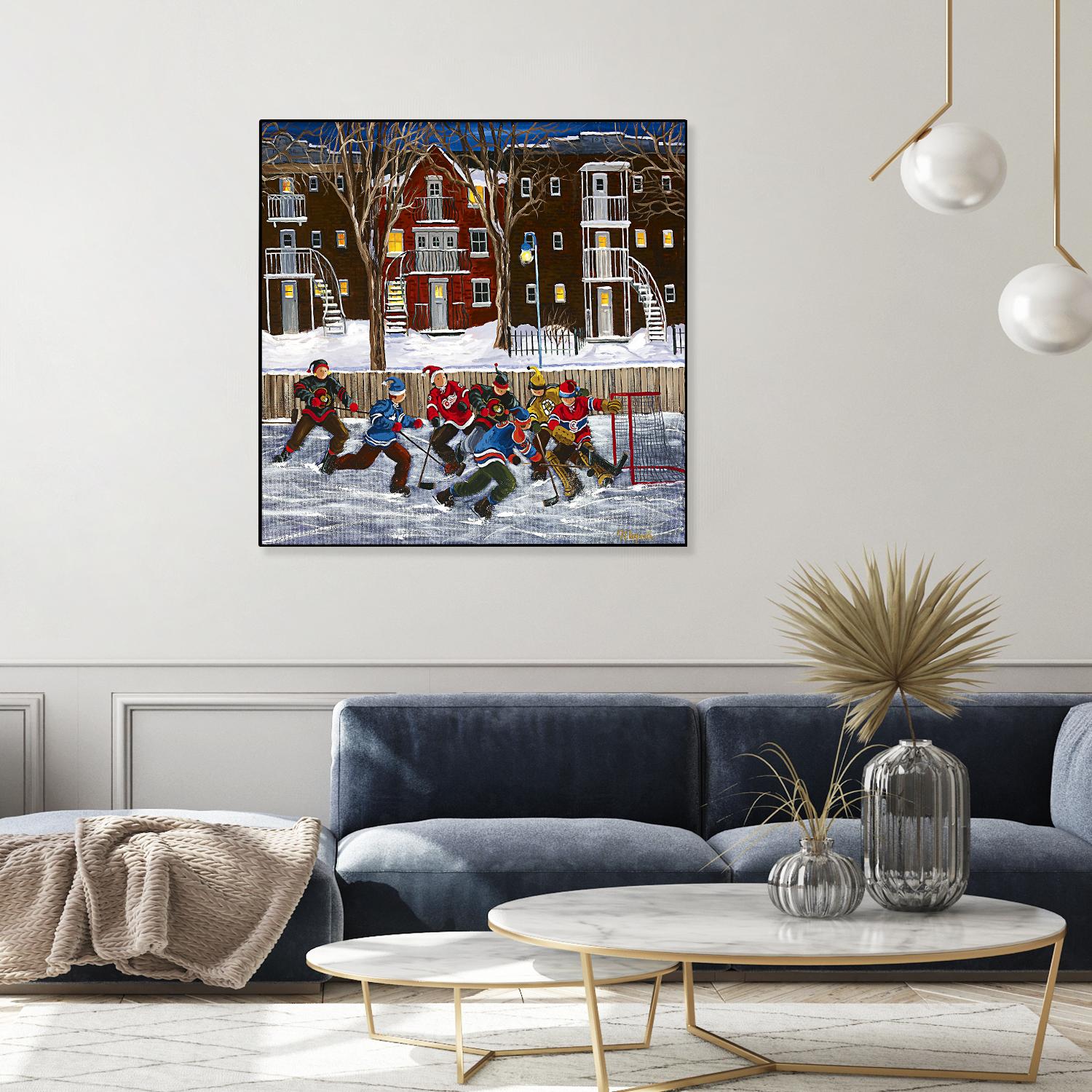 After School 1 by Nicole Laporte on GIANT ART - white art for kids hockey