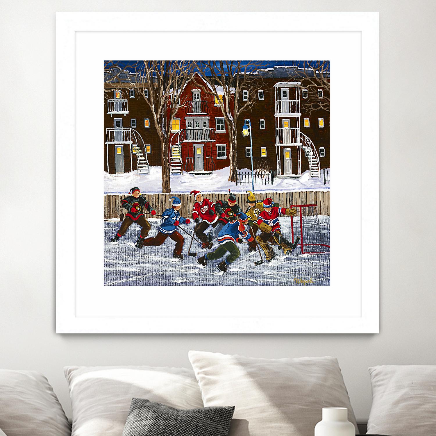 After School 1 by Nicole Laporte on GIANT ART - white art for kids hockey