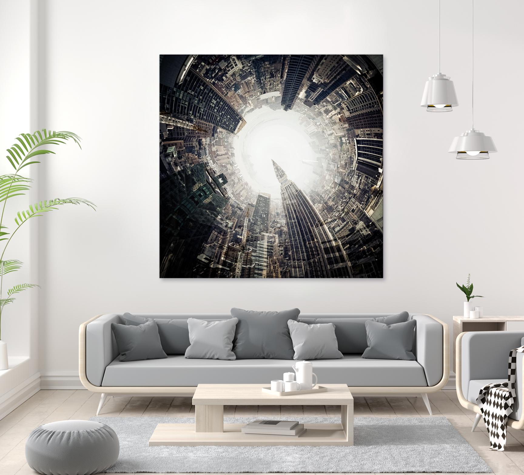 City Center II by Jean-François Dupuis on GIANT ART - white city scene ville