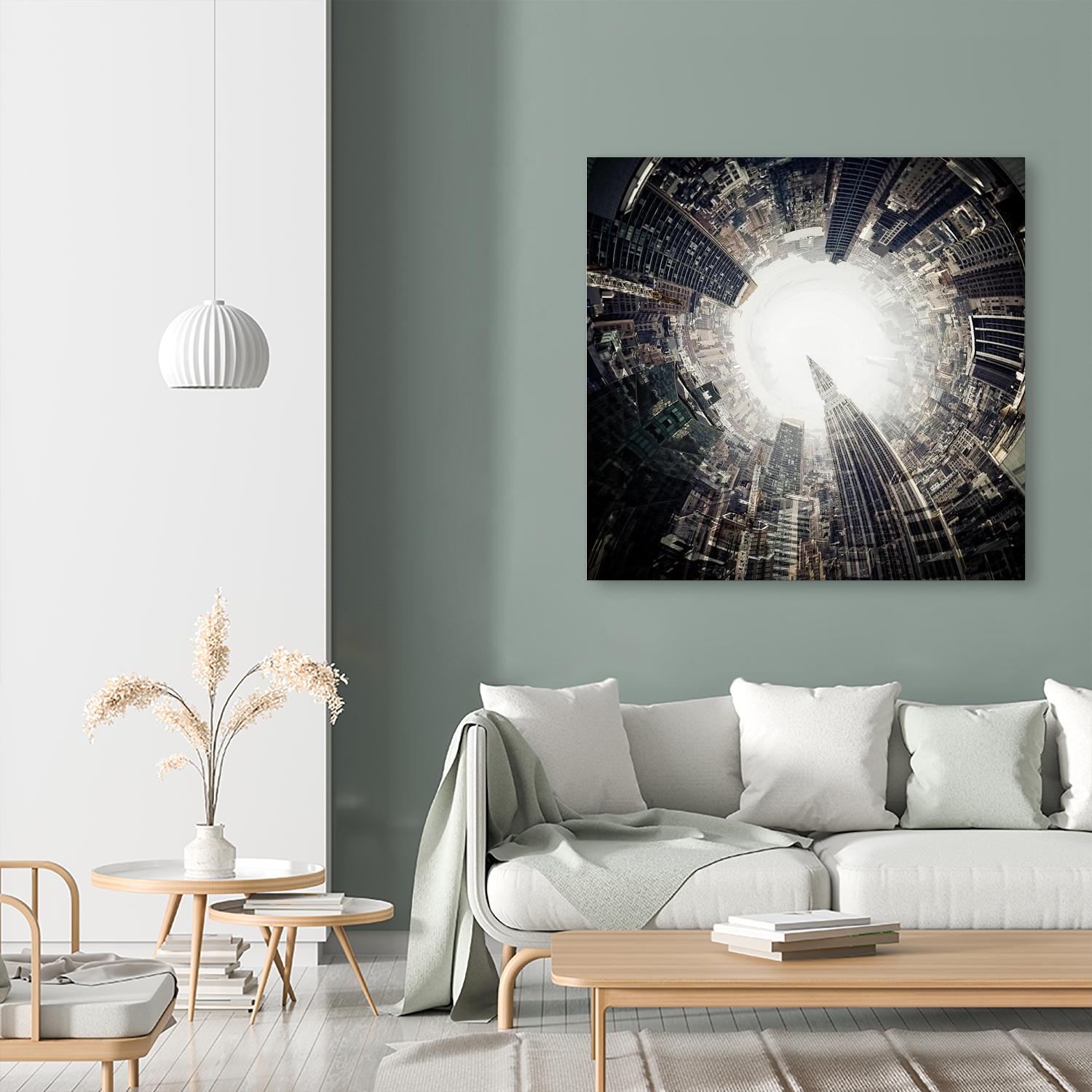 City Center II by Jean-François Dupuis on GIANT ART - white city scene ville