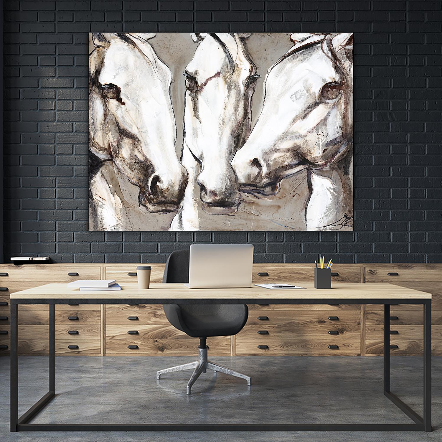 Ghosts of the past by Marie Andrée Leblond on GIANT ART - grey animals