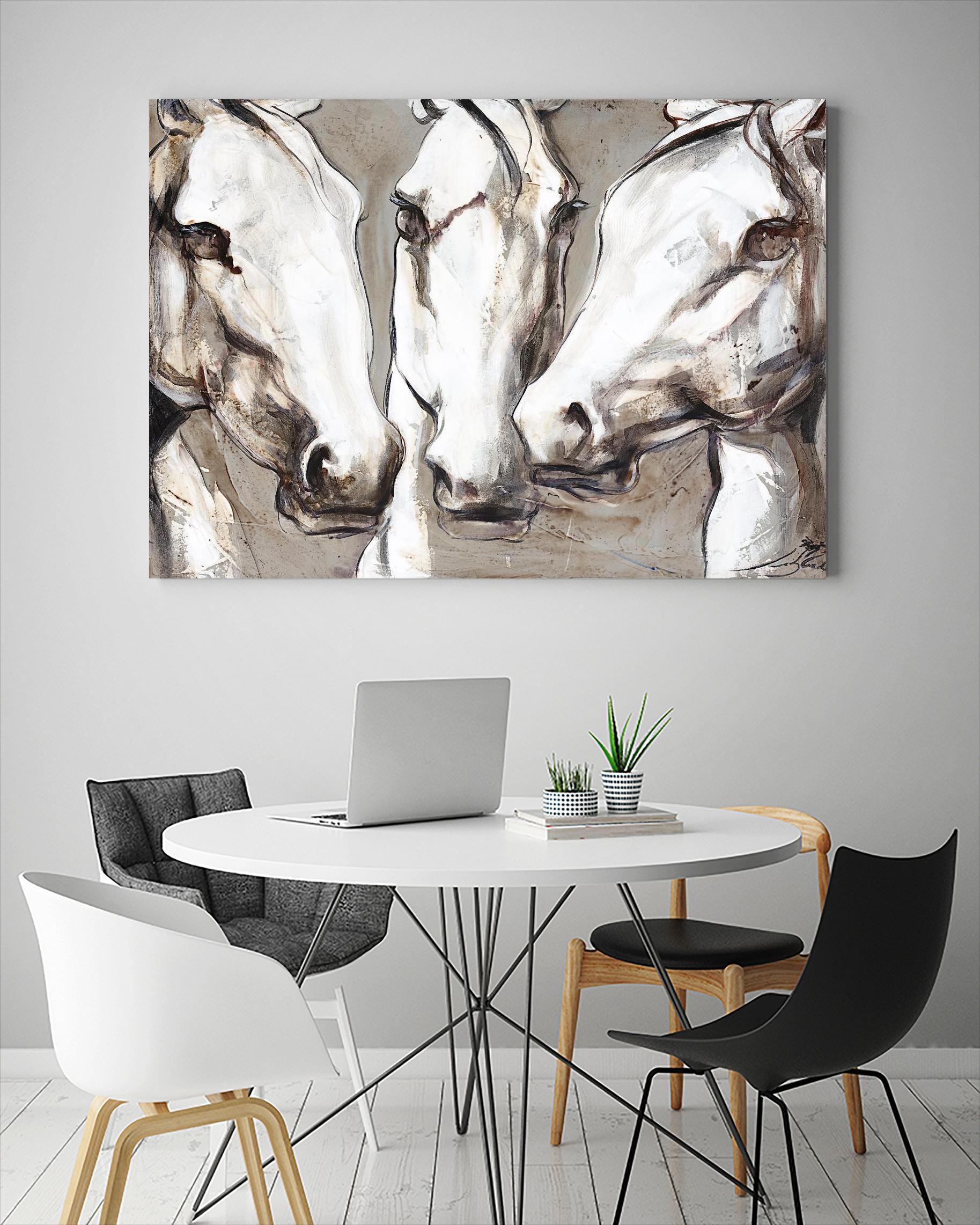 Ghosts of the past by Marie Andrée Leblond on GIANT ART - white animals artistes du québec