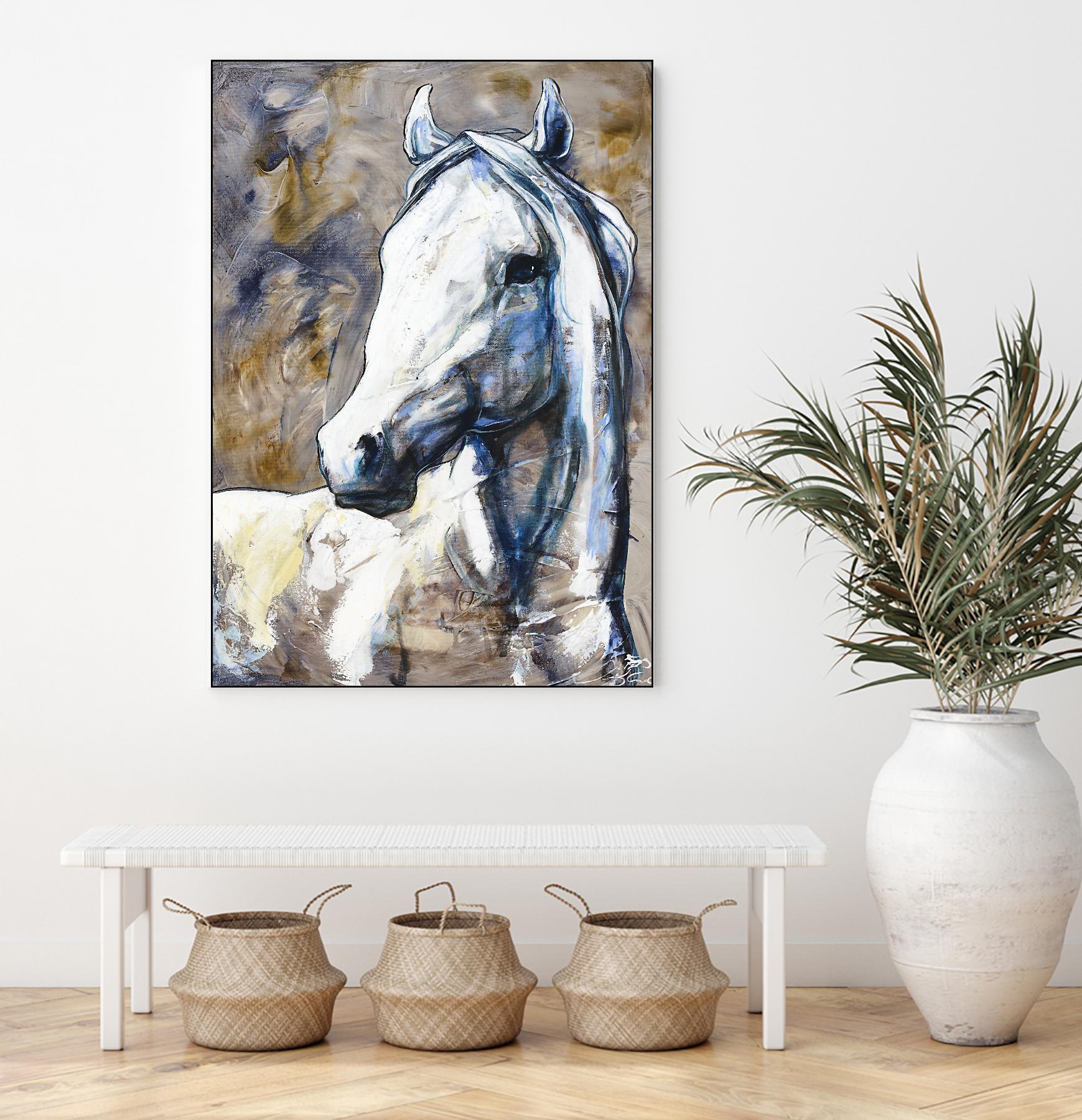 Lily of the valley by Marie Andrée Leblond on GIANT ART - beige animals horse