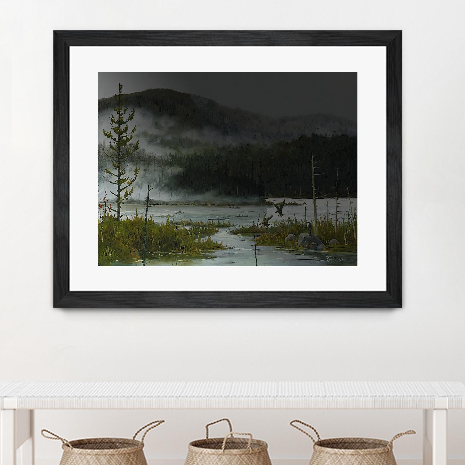 Le lac vaseau by Yvon Lemieux on GIANT ART - green landscape