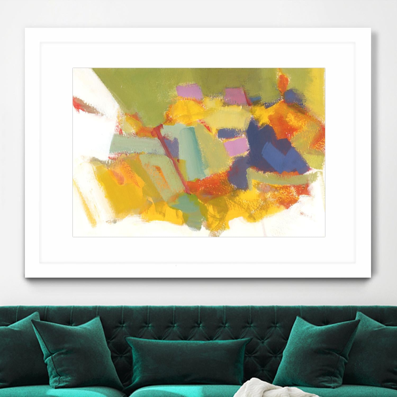 Abstraction 1 by Diane Lambin on GIANT ART - yellow abstract québécois