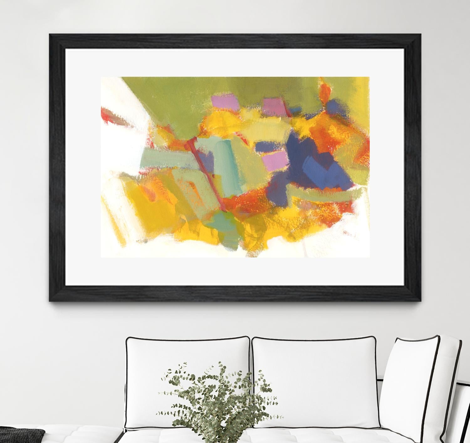 Abstraction 1 by Diane Lambin on GIANT ART - yellow abstract québécois