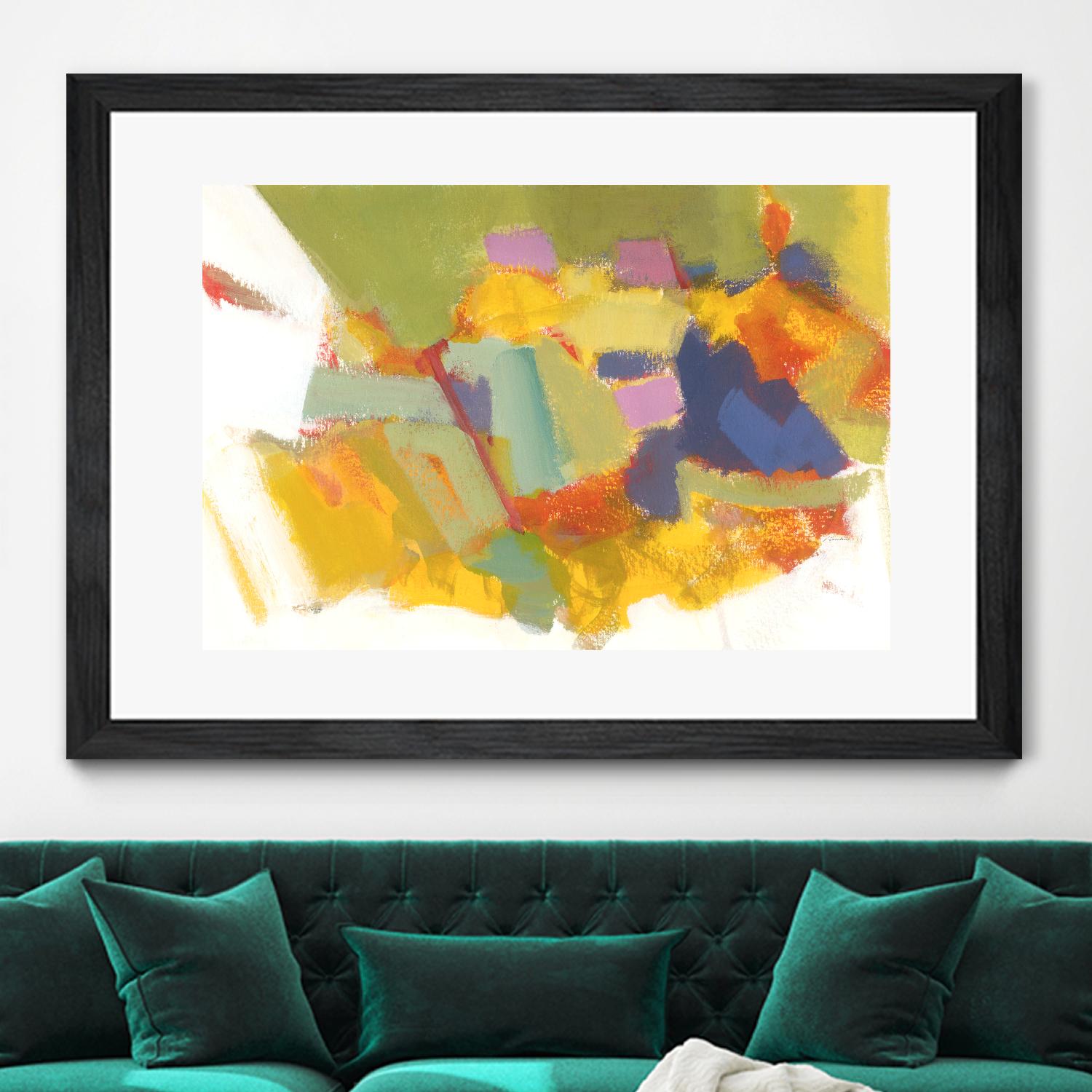 Abstraction 1 by Diane Lambin on GIANT ART - yellow abstract québécois