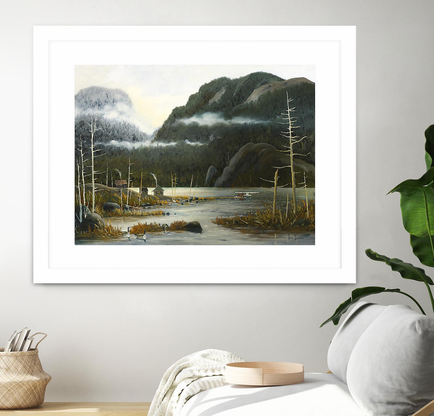 Départ pour la chasse by Yvon Lemieux on GIANT ART - green landscape