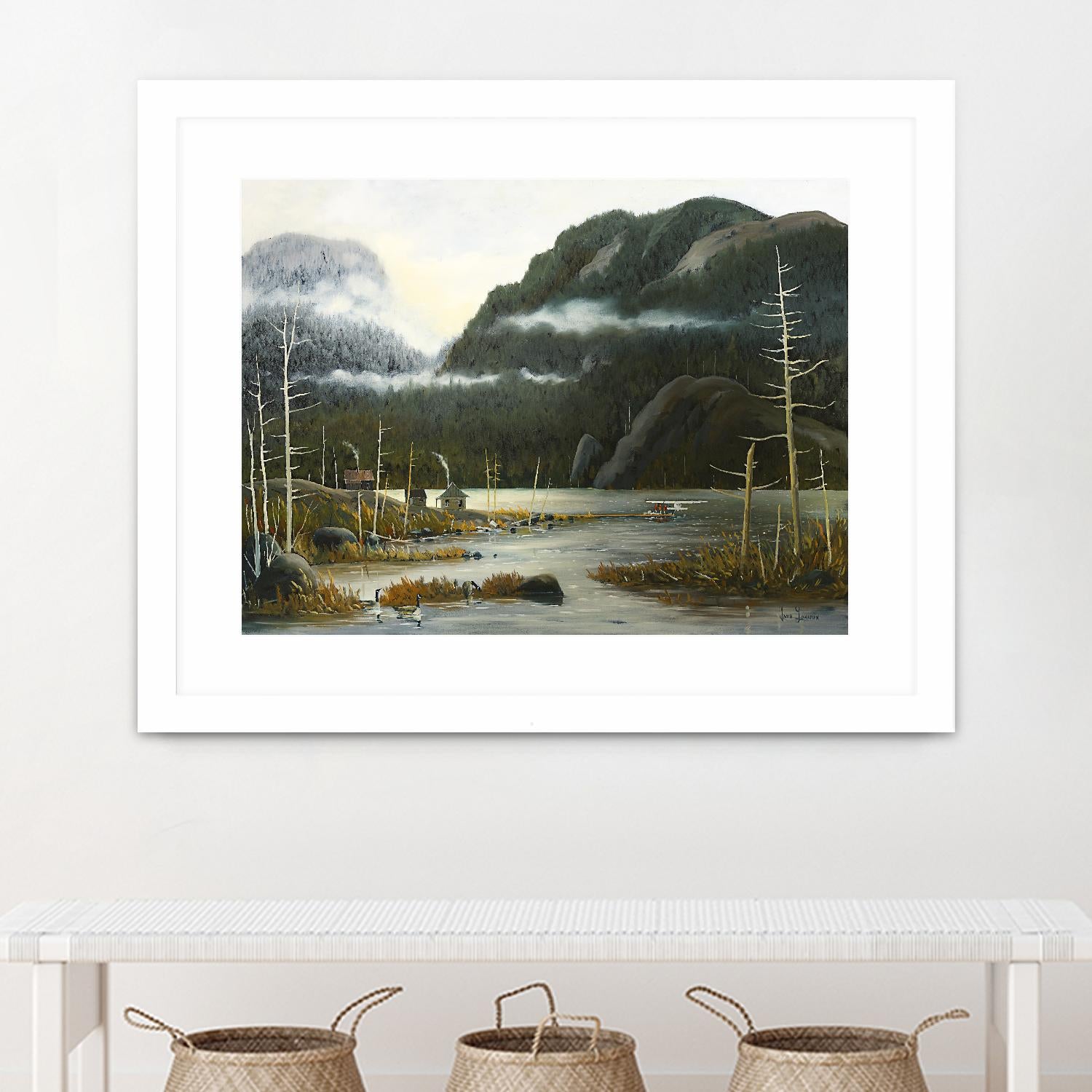 Départ pour la chasse by Yvon Lemieux on GIANT ART - green landscape