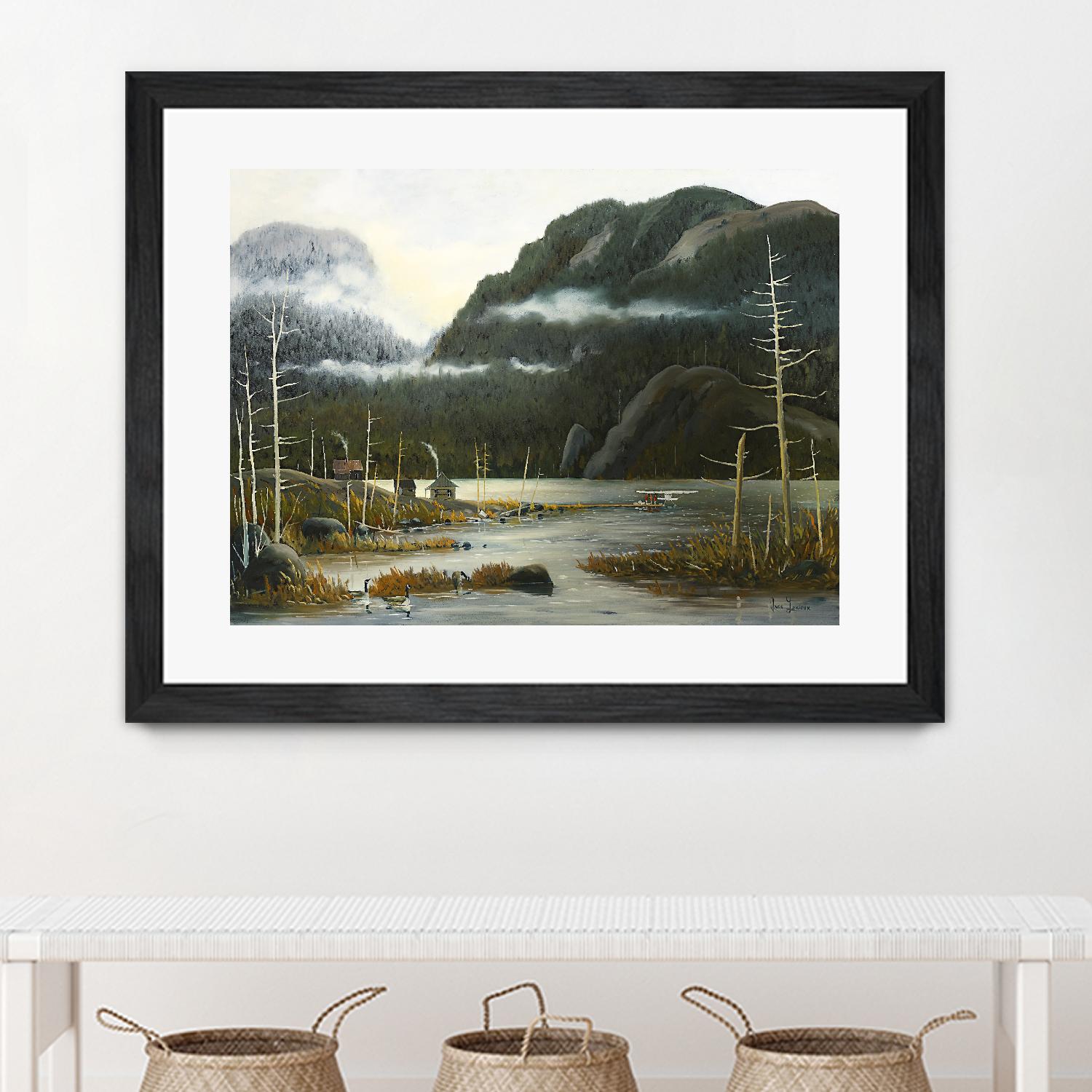 Départ pour la chasse by Yvon Lemieux on GIANT ART - green landscape