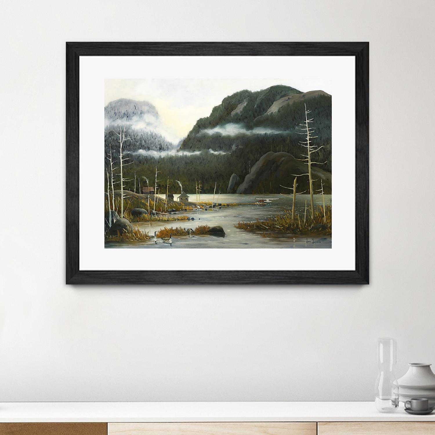 Départ pour la chasse by Yvon Lemieux on GIANT ART - green landscape