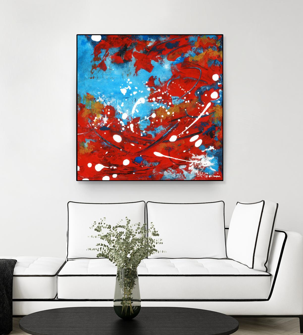 Mon automne by Carole St-Germain on GIANT ART - red abstract