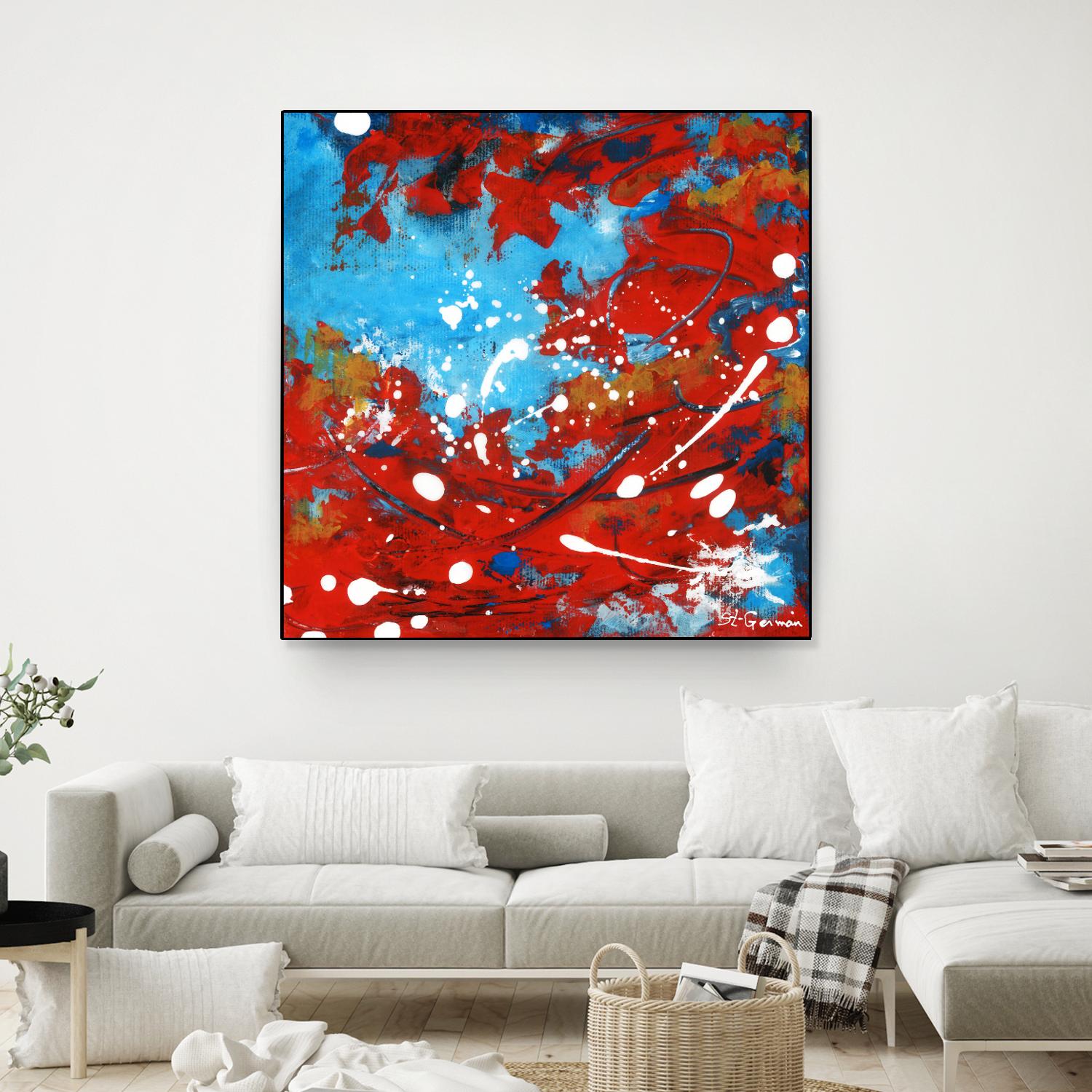 Mon automne by Carole St-Germain on GIANT ART - red abstract