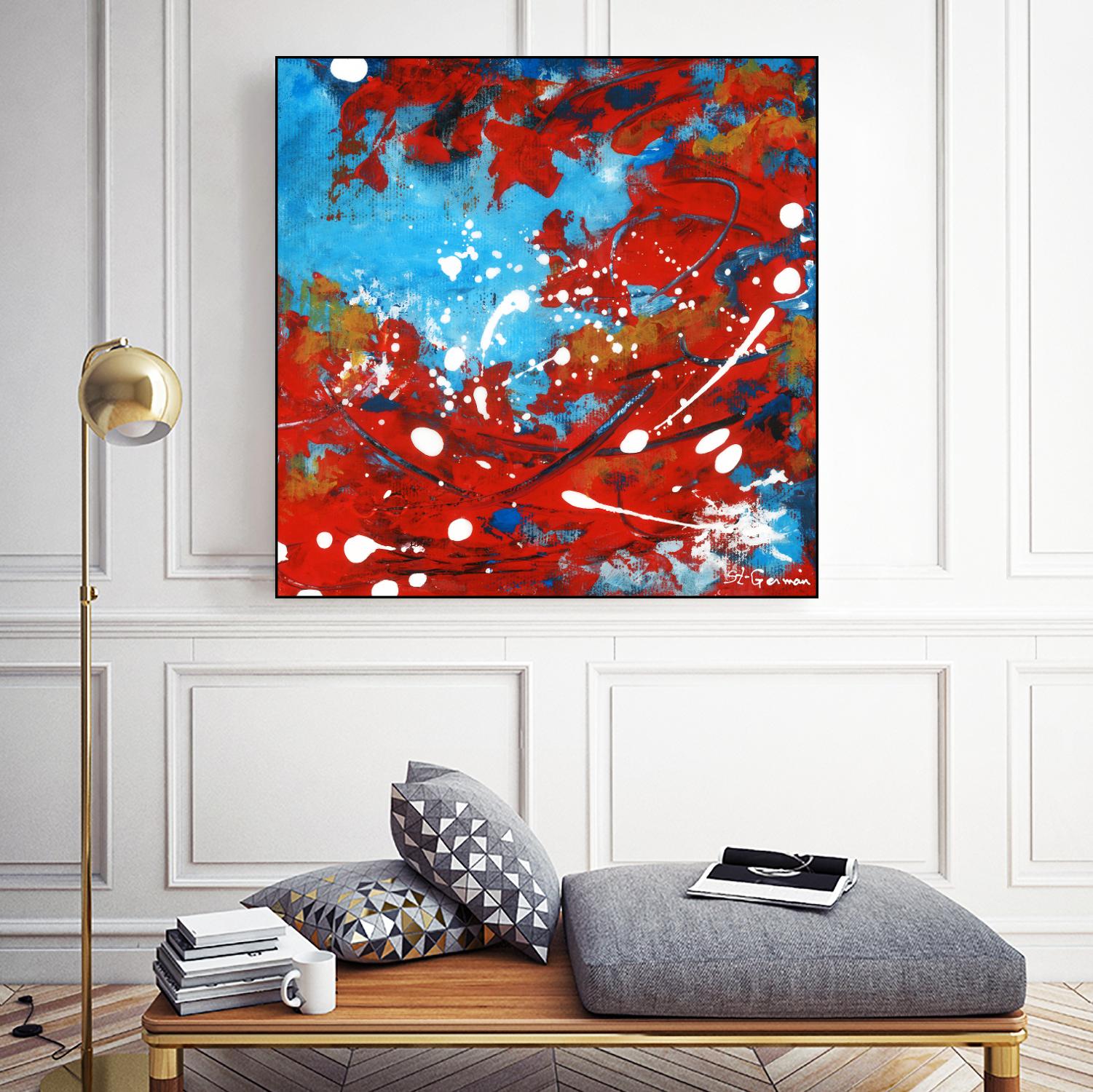 Mon automne by Carole St-Germain on GIANT ART - red abstract