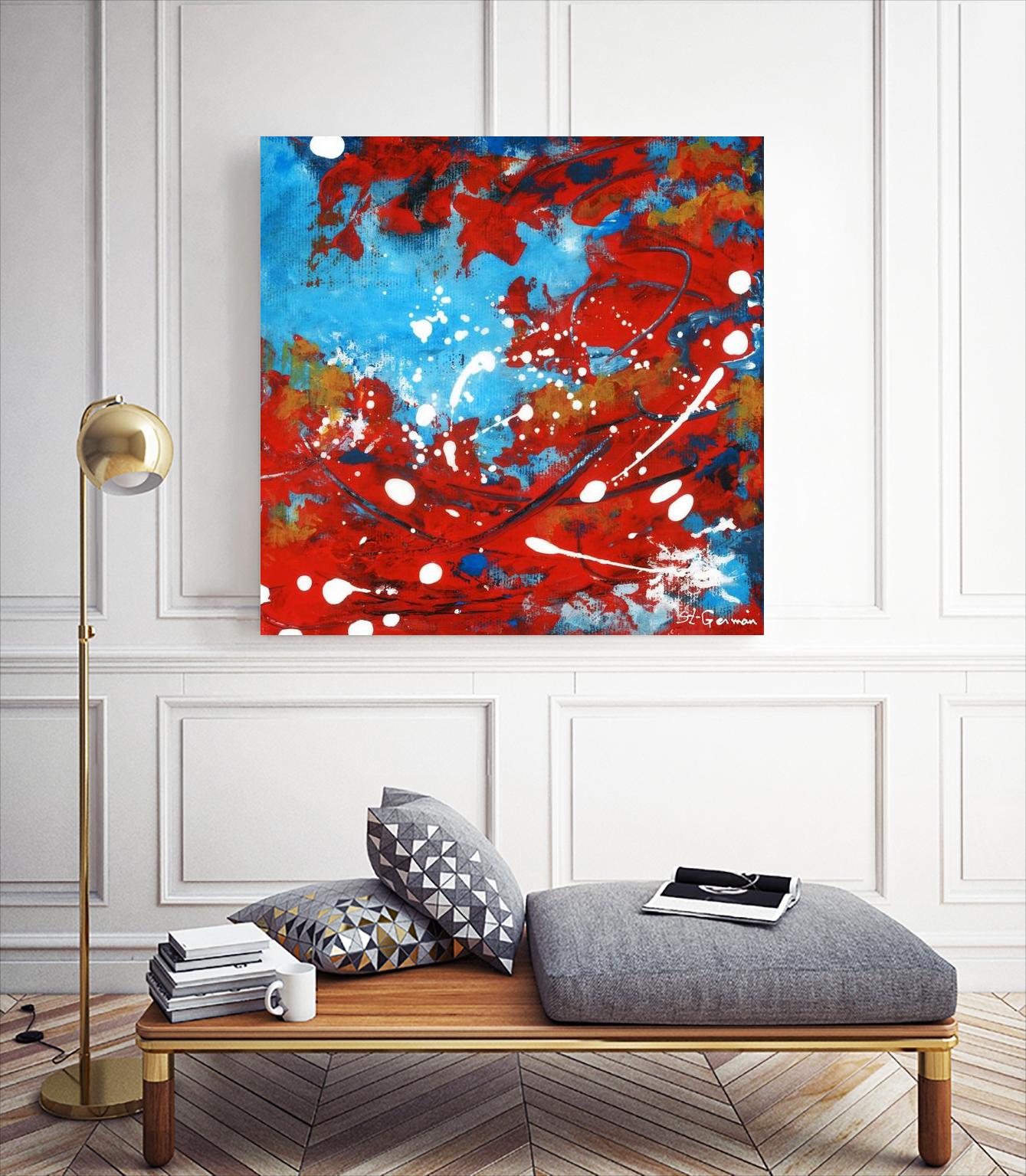 Mon automne by Carole St-Germain on GIANT ART - red abstract