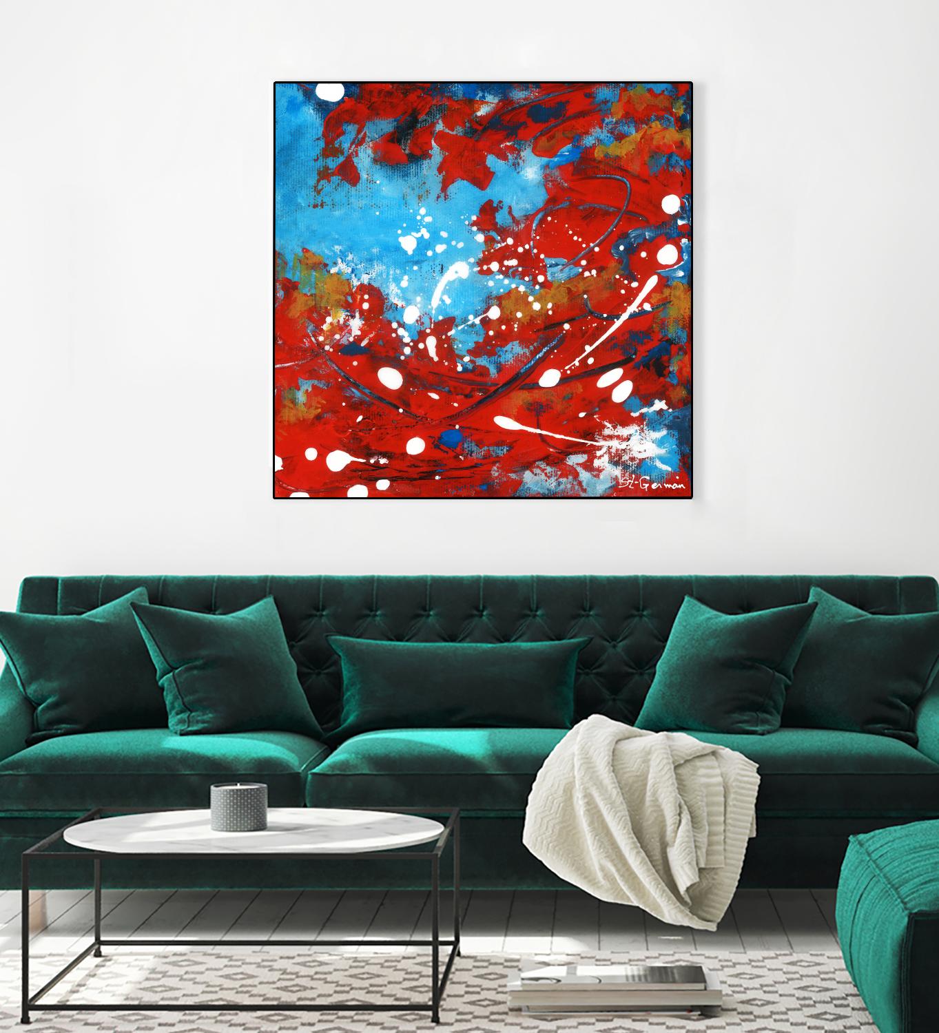 Mon automne by Carole St-Germain on GIANT ART - red abstract