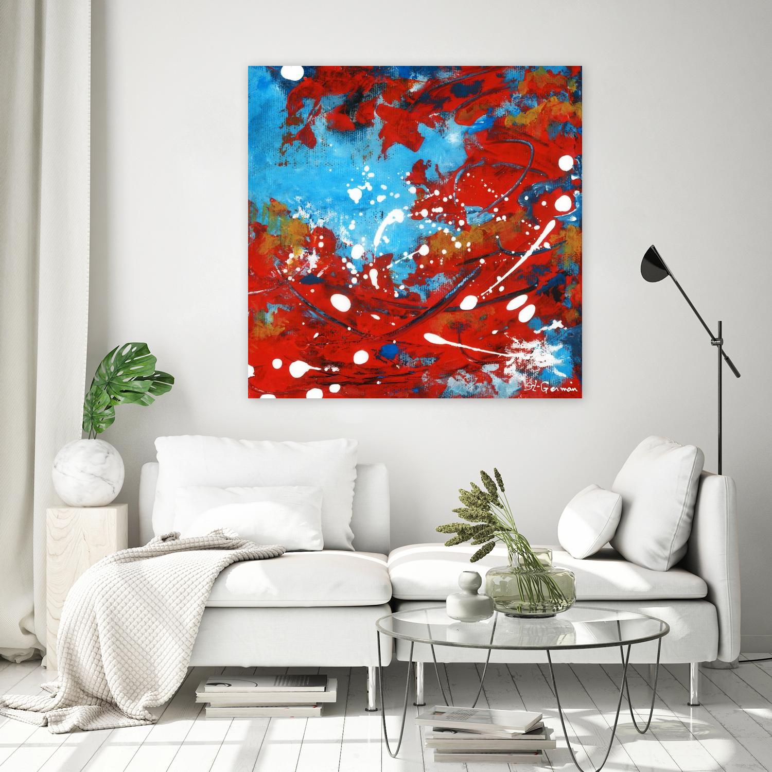 Mon automne by Carole St-Germain on GIANT ART - red abstract