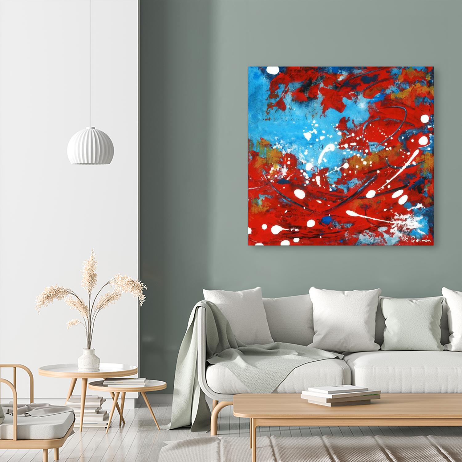 Mon automne by Carole St-Germain on GIANT ART - red abstract