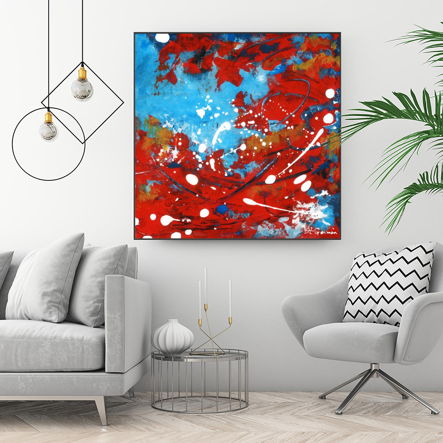Mon automne by Carole St-Germain on GIANT ART - red abstract