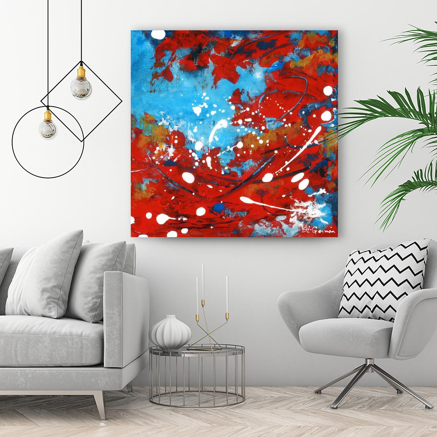 Mon automne by Carole St-Germain on GIANT ART - red abstract