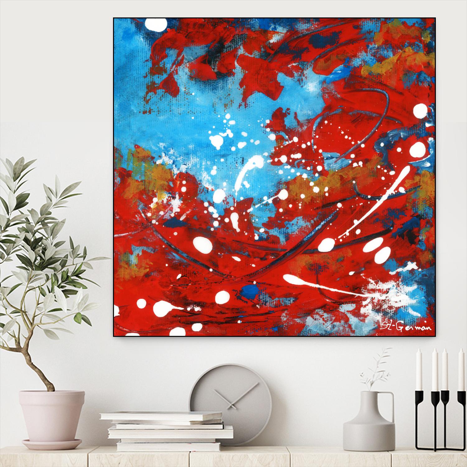 Mon automne by Carole St-Germain on GIANT ART - red abstract