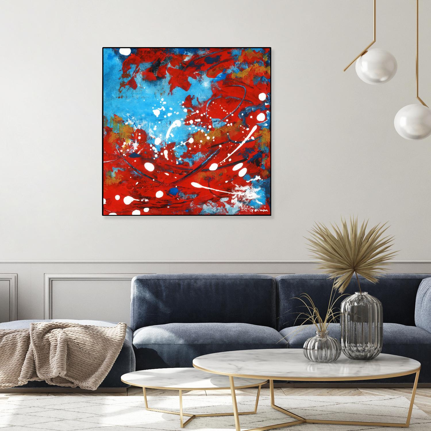Mon automne by Carole St-Germain on GIANT ART - red abstract