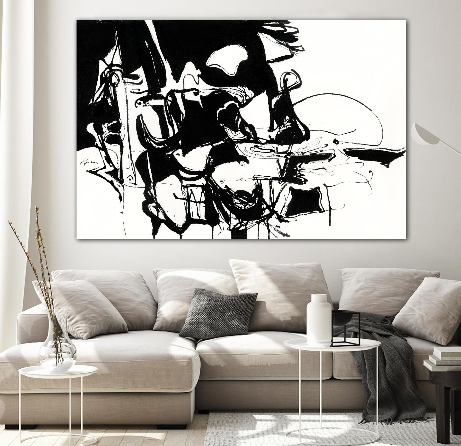 Black 1 by Diane Lambin on GIANT ART - white abstract