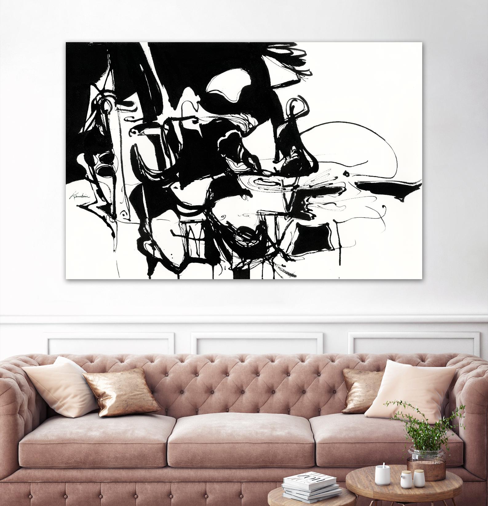 Black 1 by Diane Lambin on GIANT ART - white abstract