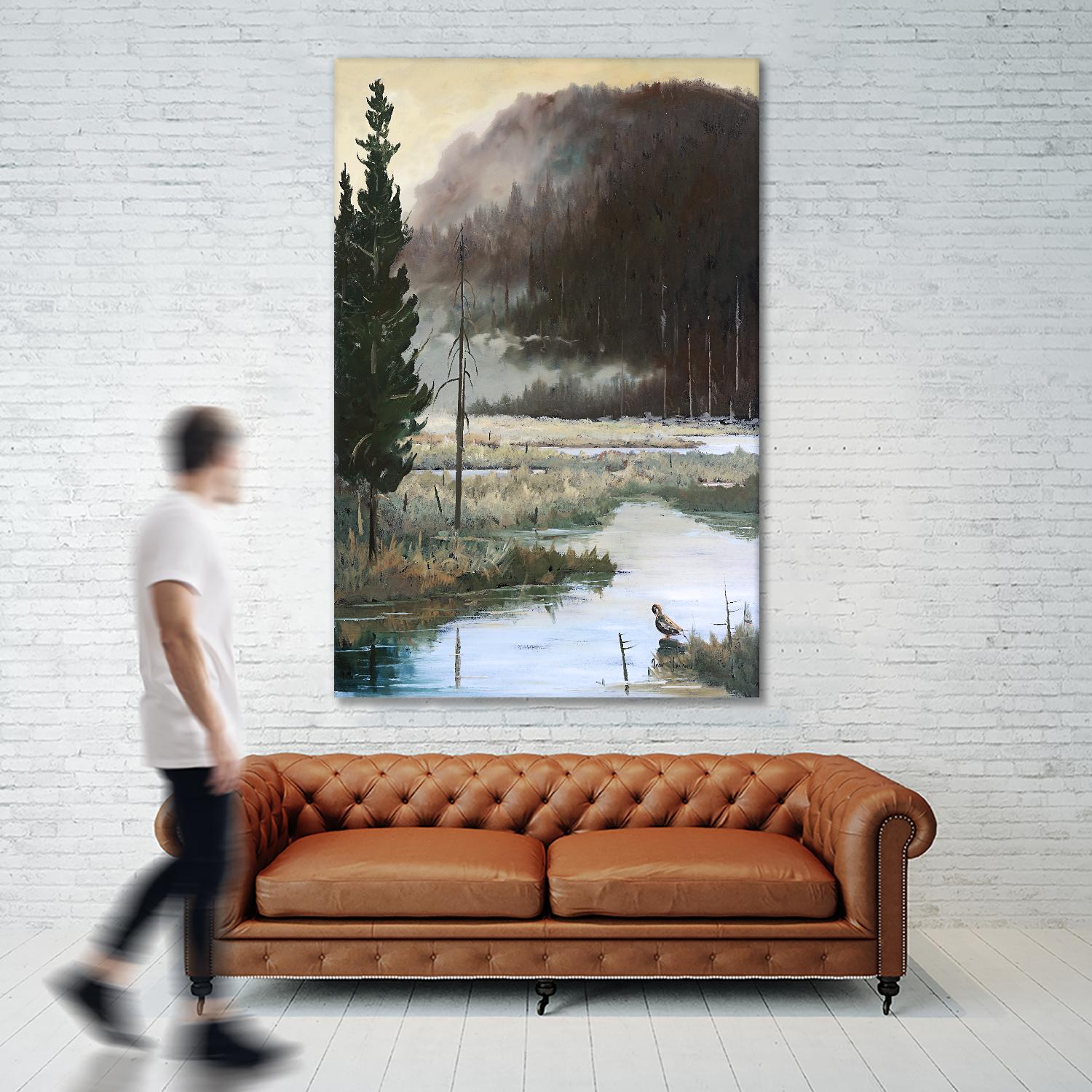 Marais du Nord by Yvon Lemieux on GIANT ART - brown landscape