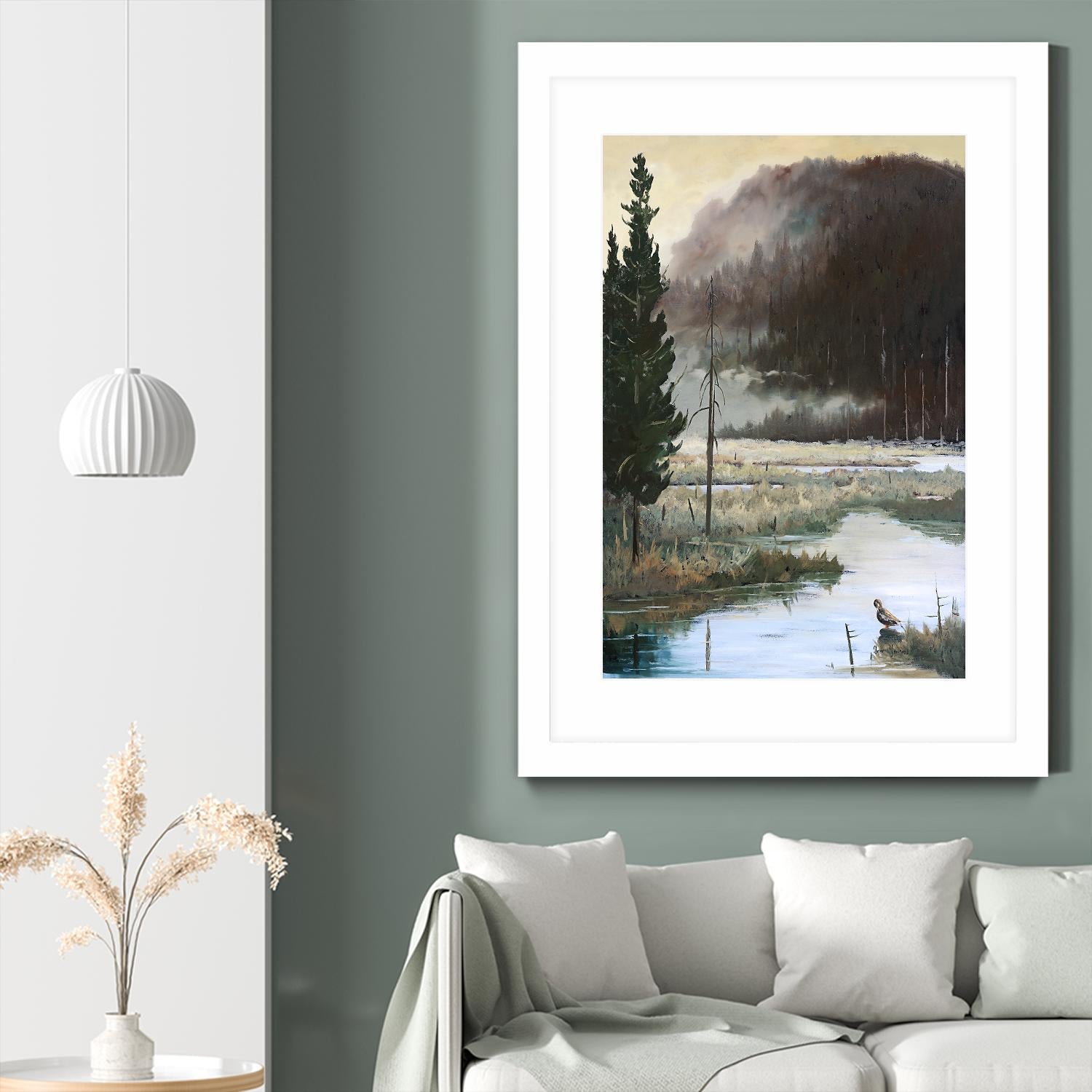 Marais du Nord by Yvon Lemieux on GIANT ART - green landscape quebec artists