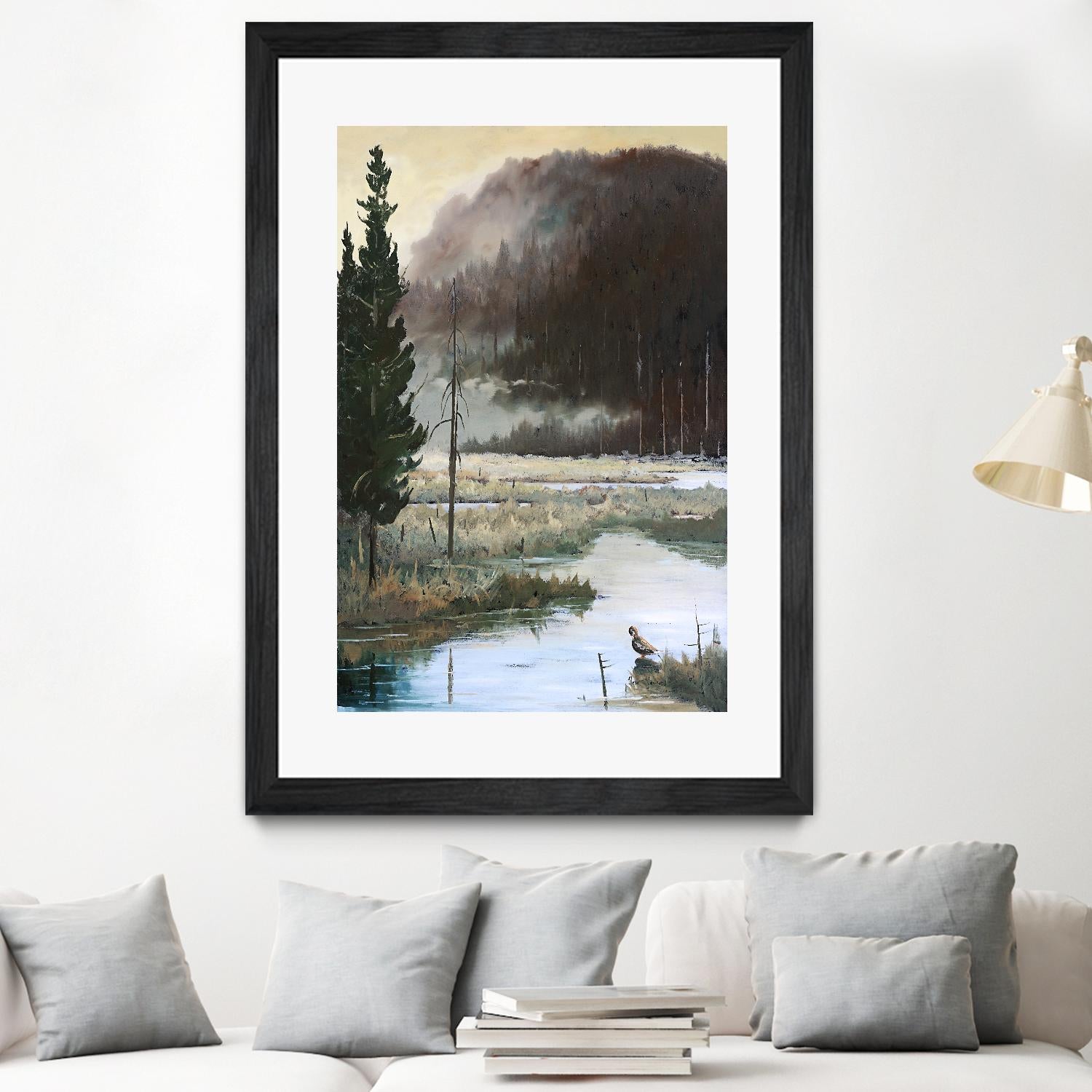 Marais du Nord by Yvon Lemieux on GIANT ART - green landscape quebec artists