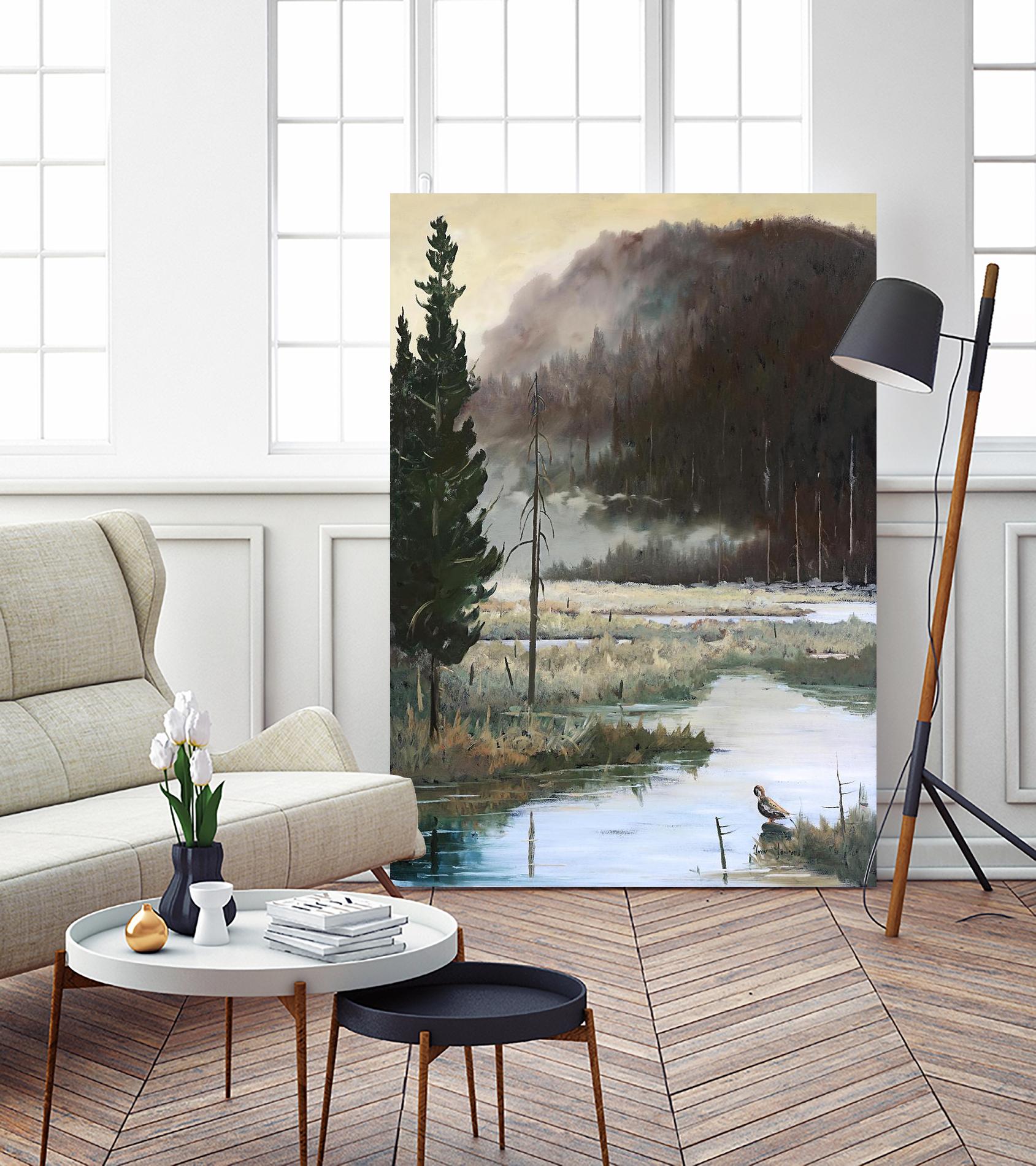 Marais du Nord by Yvon Lemieux on GIANT ART - green landscape quebec artists