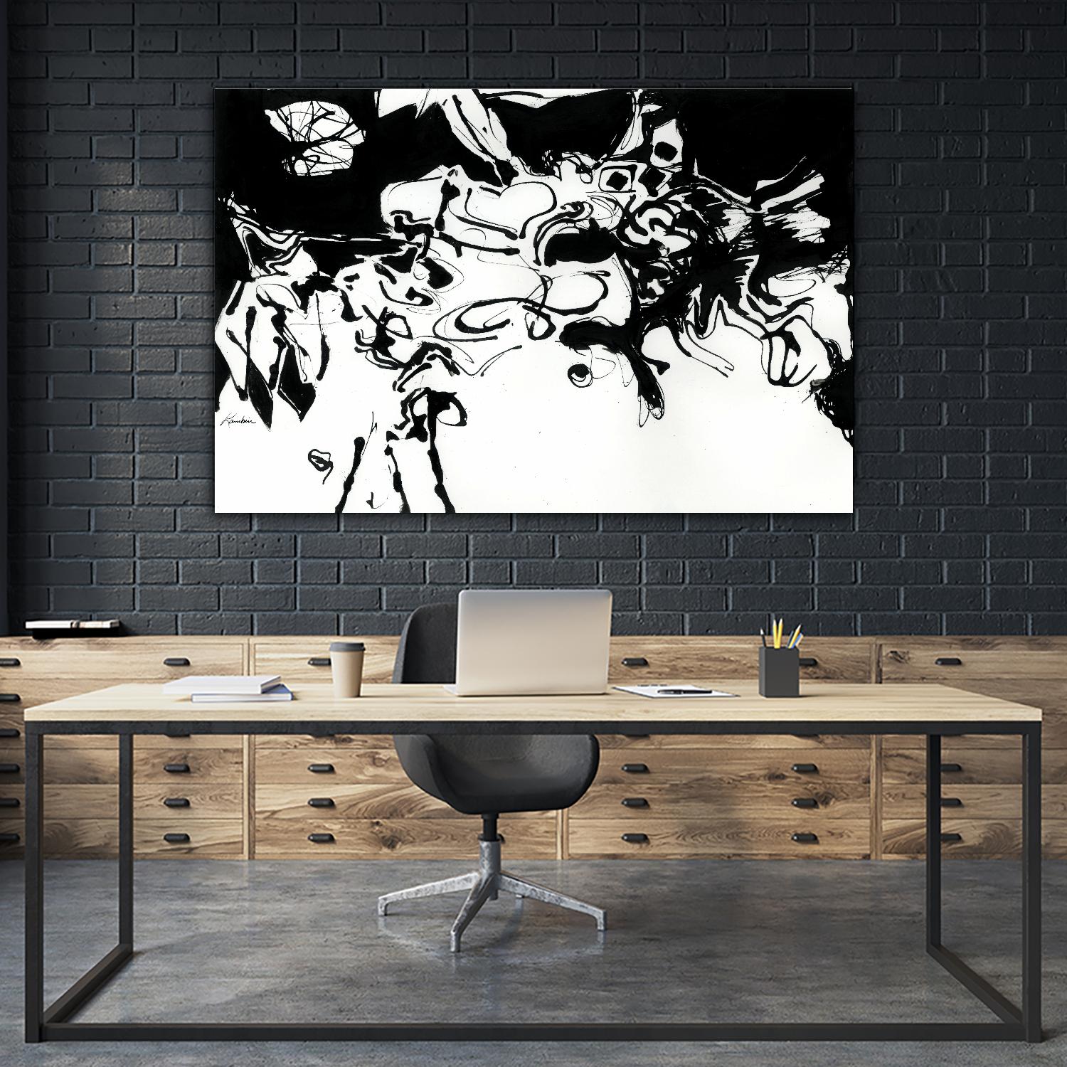 Black 3 by Diane Lambin on GIANT ART - white abstract