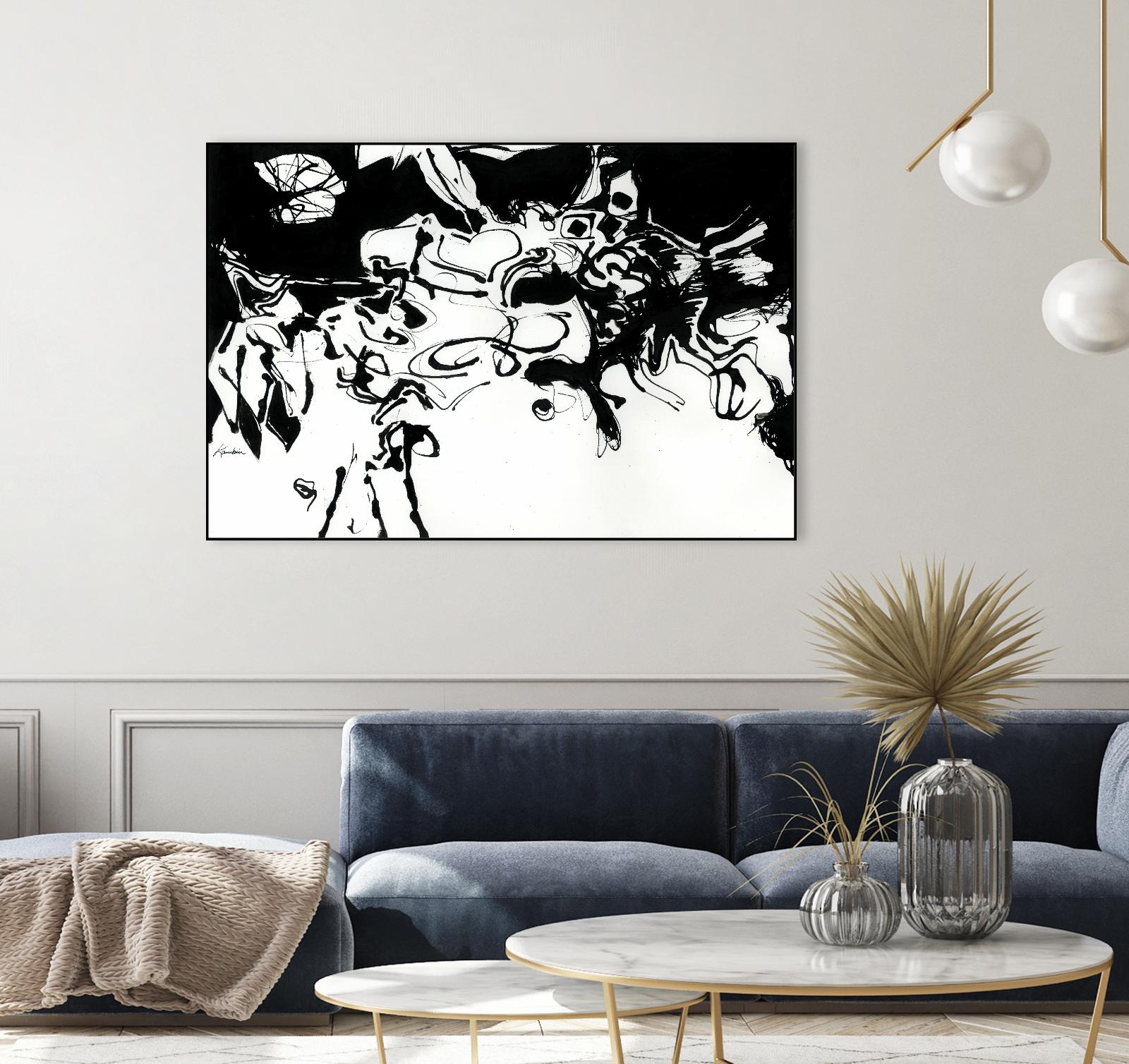 Black 3 by Diane Lambin on GIANT ART - white abstract
