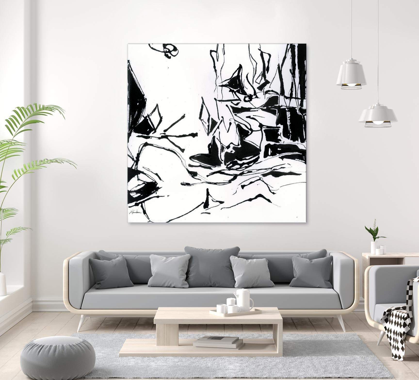 Black 6 by Diane Lambin on GIANT ART - white abstract