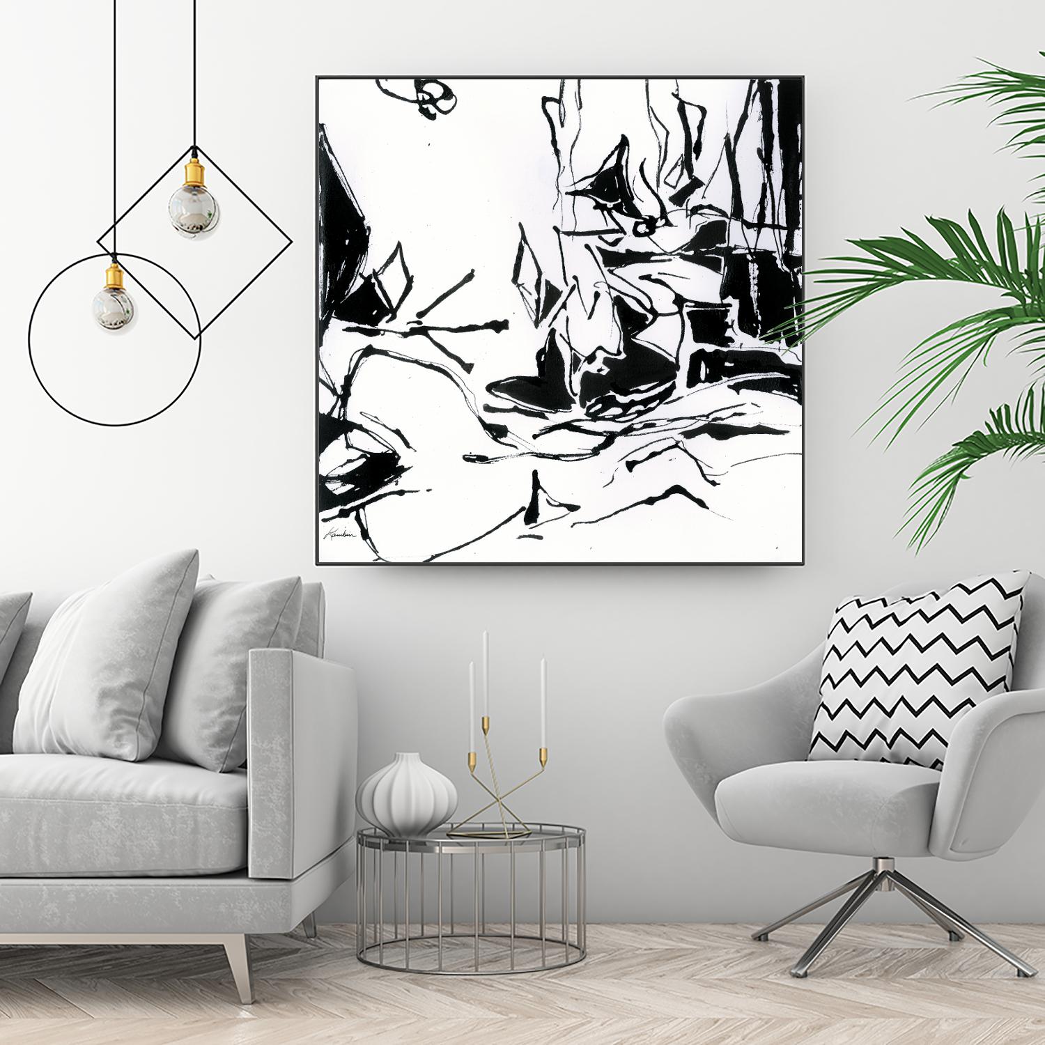 Black 6 by Diane Lambin on GIANT ART - white abstract